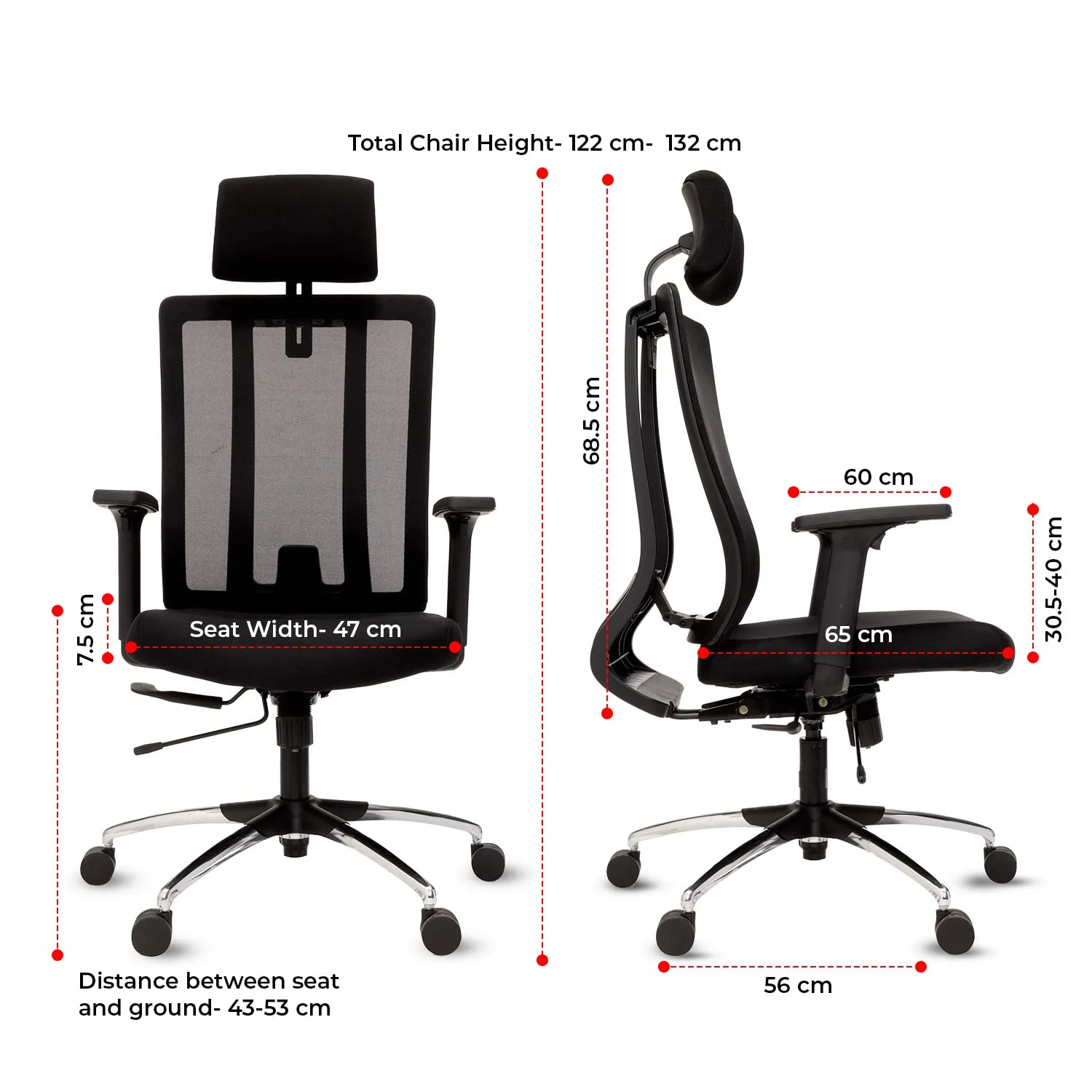 Green Soul Renewed Maestro High Back Mesh Office Chair - Image 21