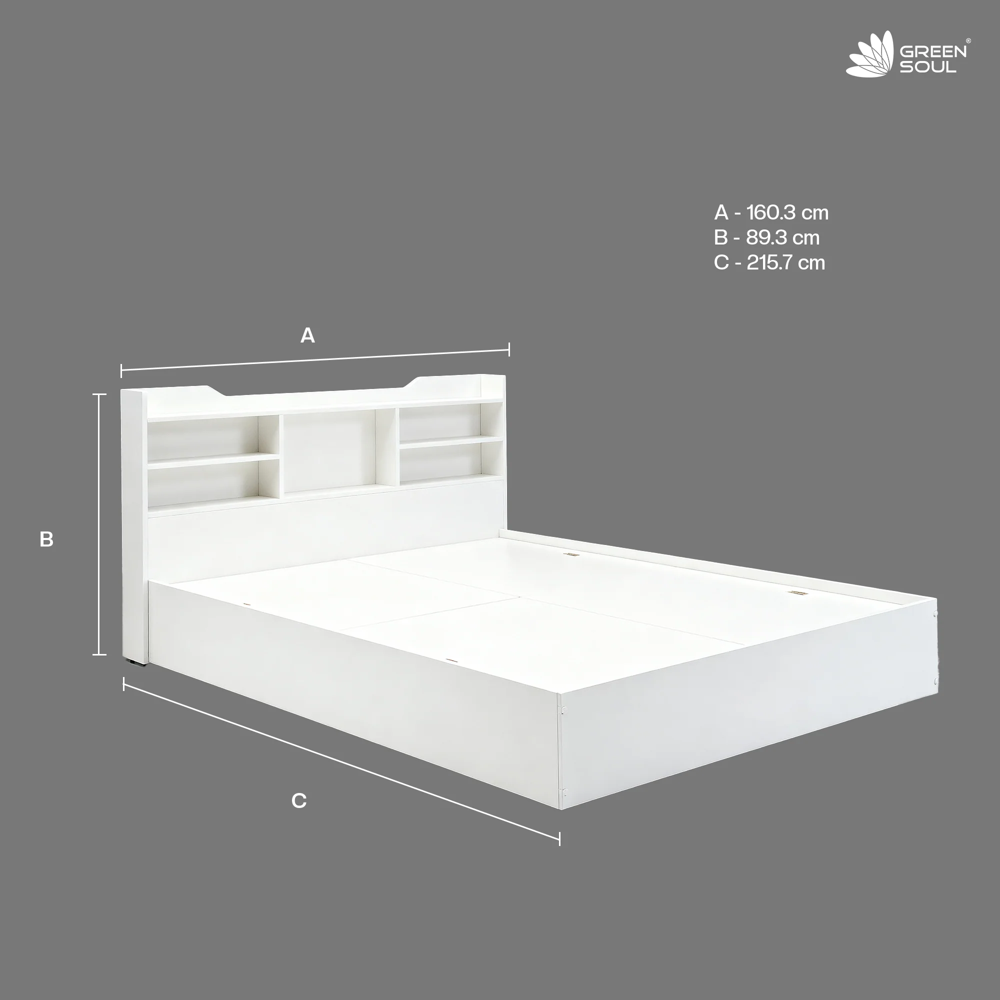 Green Soul Maybelle Queen bed with headboard & Box Storage - Image 27