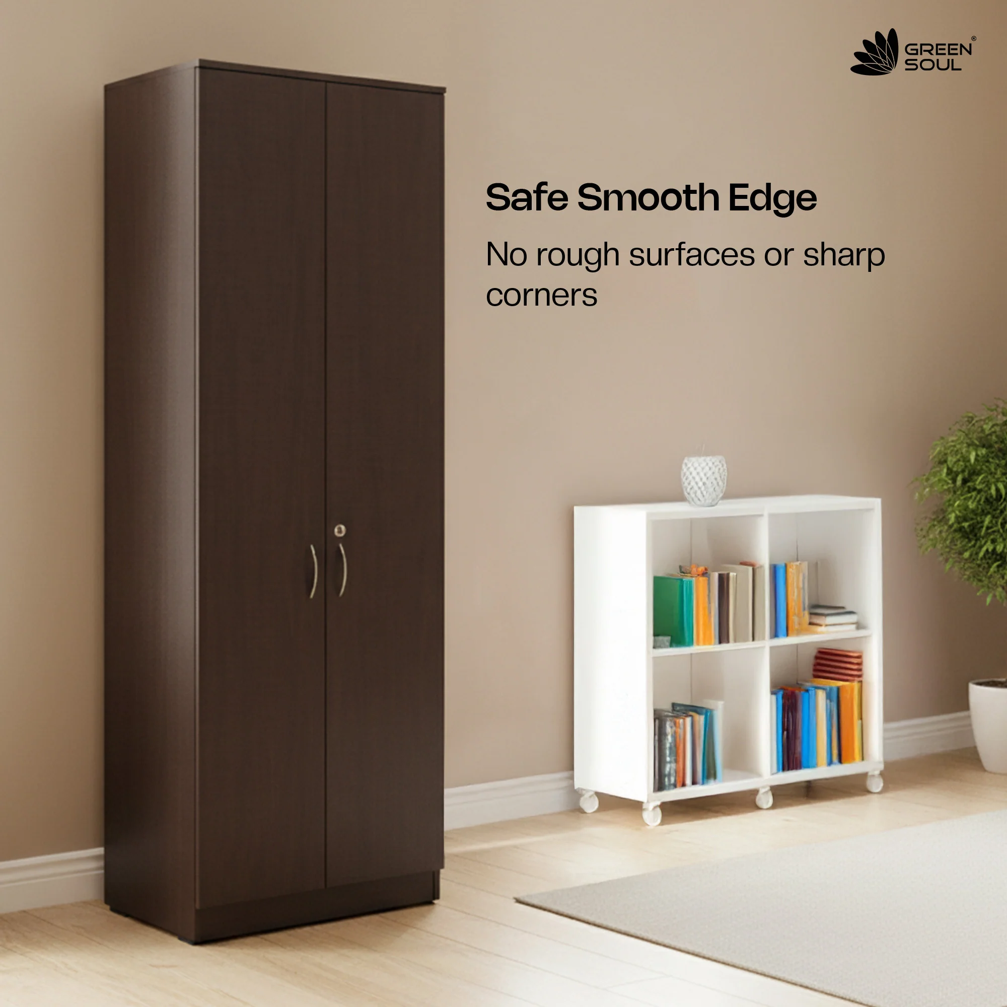 Green Soul Renewed Merlin 2-Door Wardrobe - Image 12