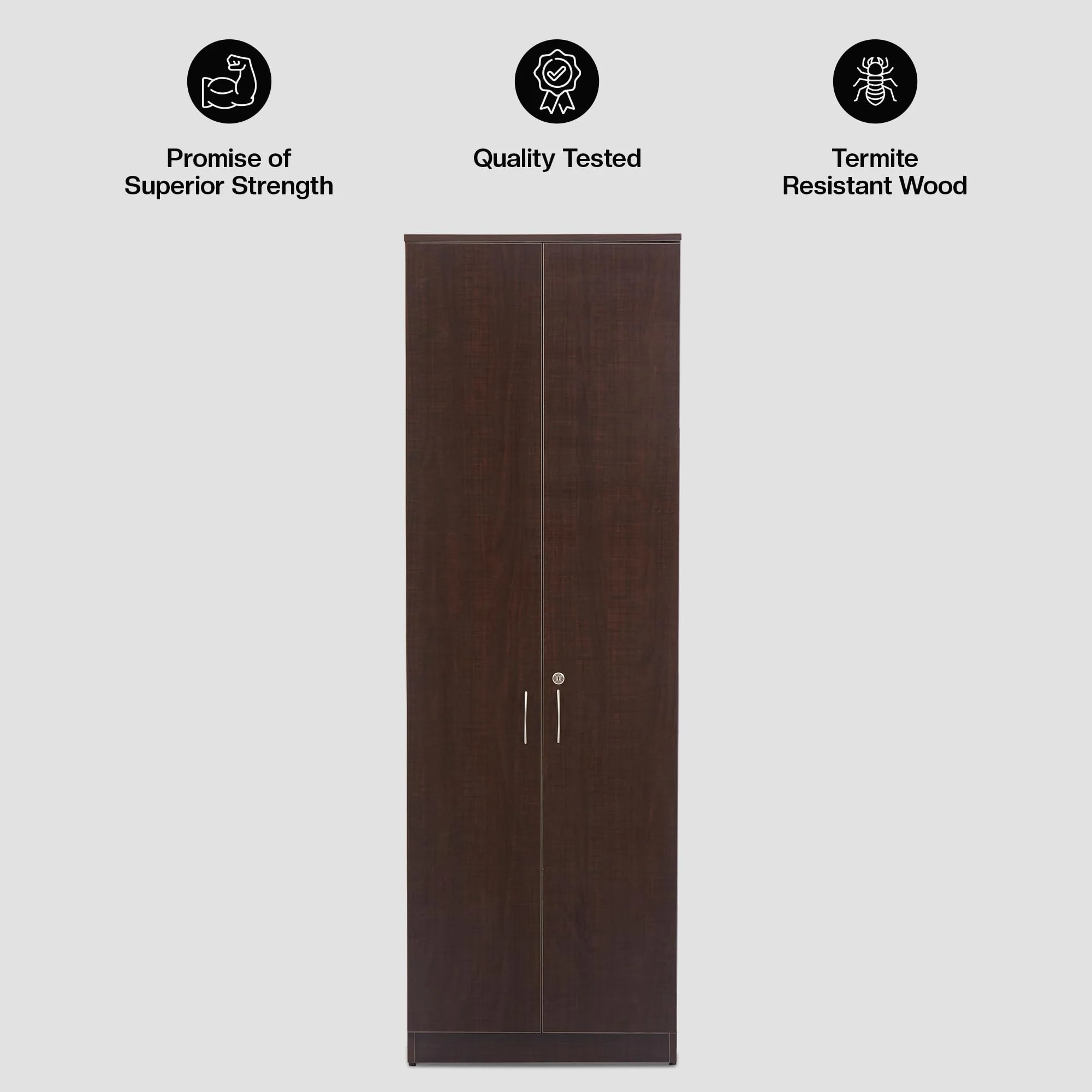 Green Soul Renewed Merlin 2-Door Wardrobe - Image 4