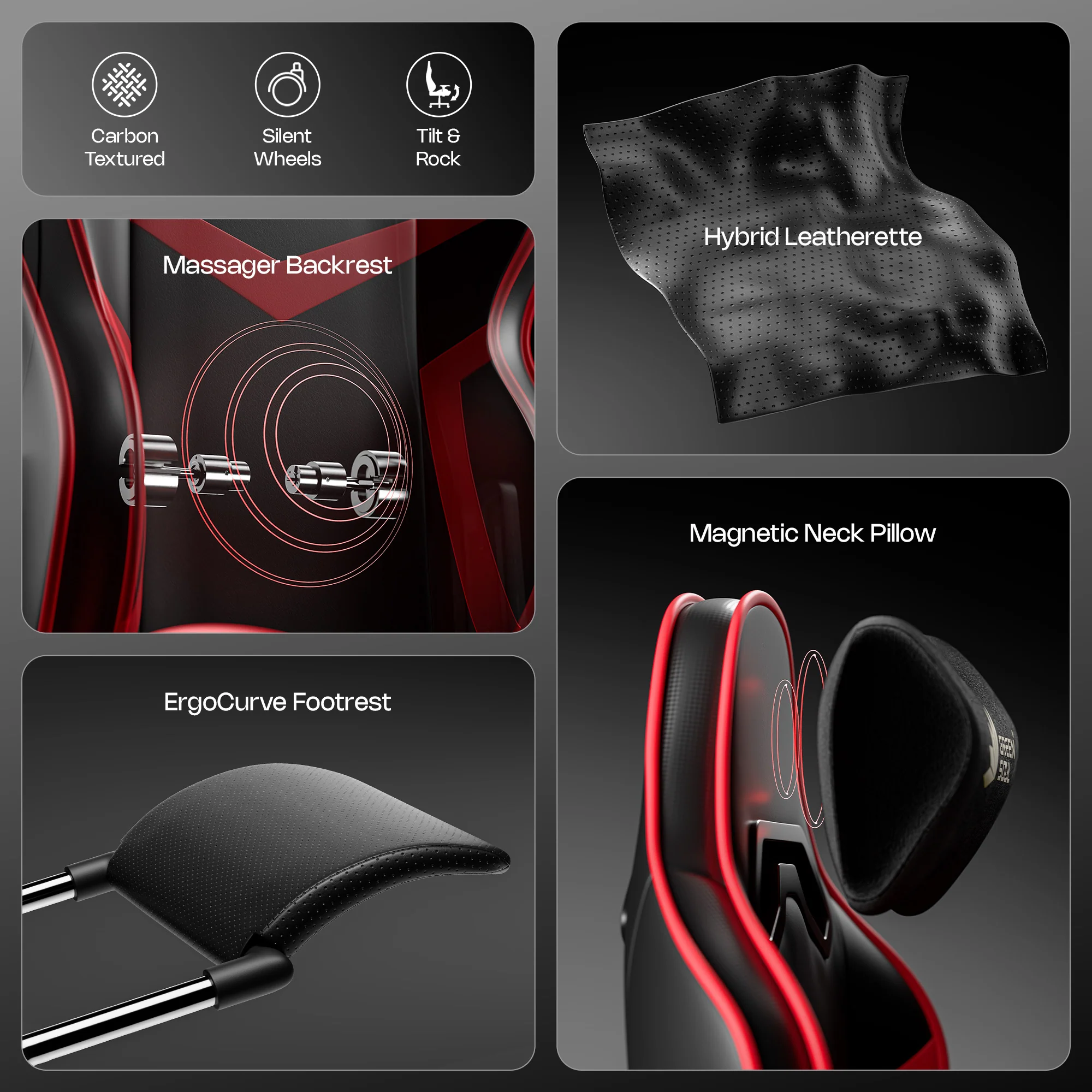 Green Soul Renewed Monster Pro Gaming Chair with Ventilated Seats - Image 11