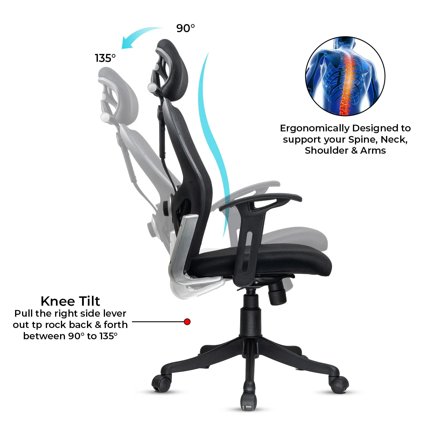 Green Soul Renewed New York Go High Back Mesh Office Chair - Image 6