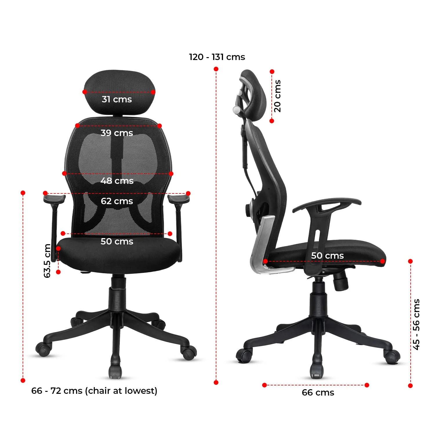 Green Soul Renewed New York Go High Back Mesh Office Chair - Image 7