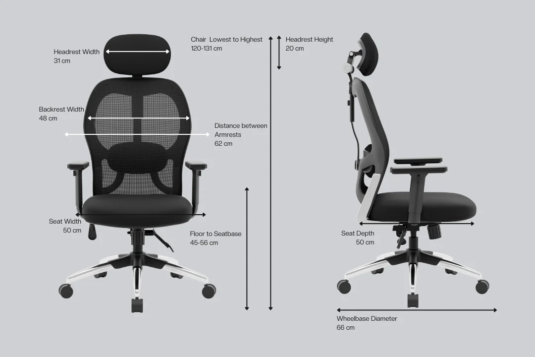 Green Soul Renewed New York Superb High Back Mesh Office Chair - Image 19