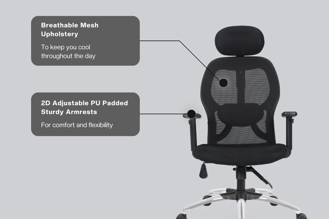 Green Soul Renewed New York Superb High Back Mesh Office Chair - Image 37