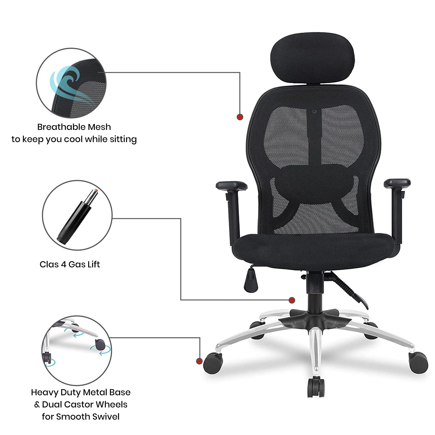 Green Soul Renewed New York Superb High Back Mesh Office Chair - Image 51