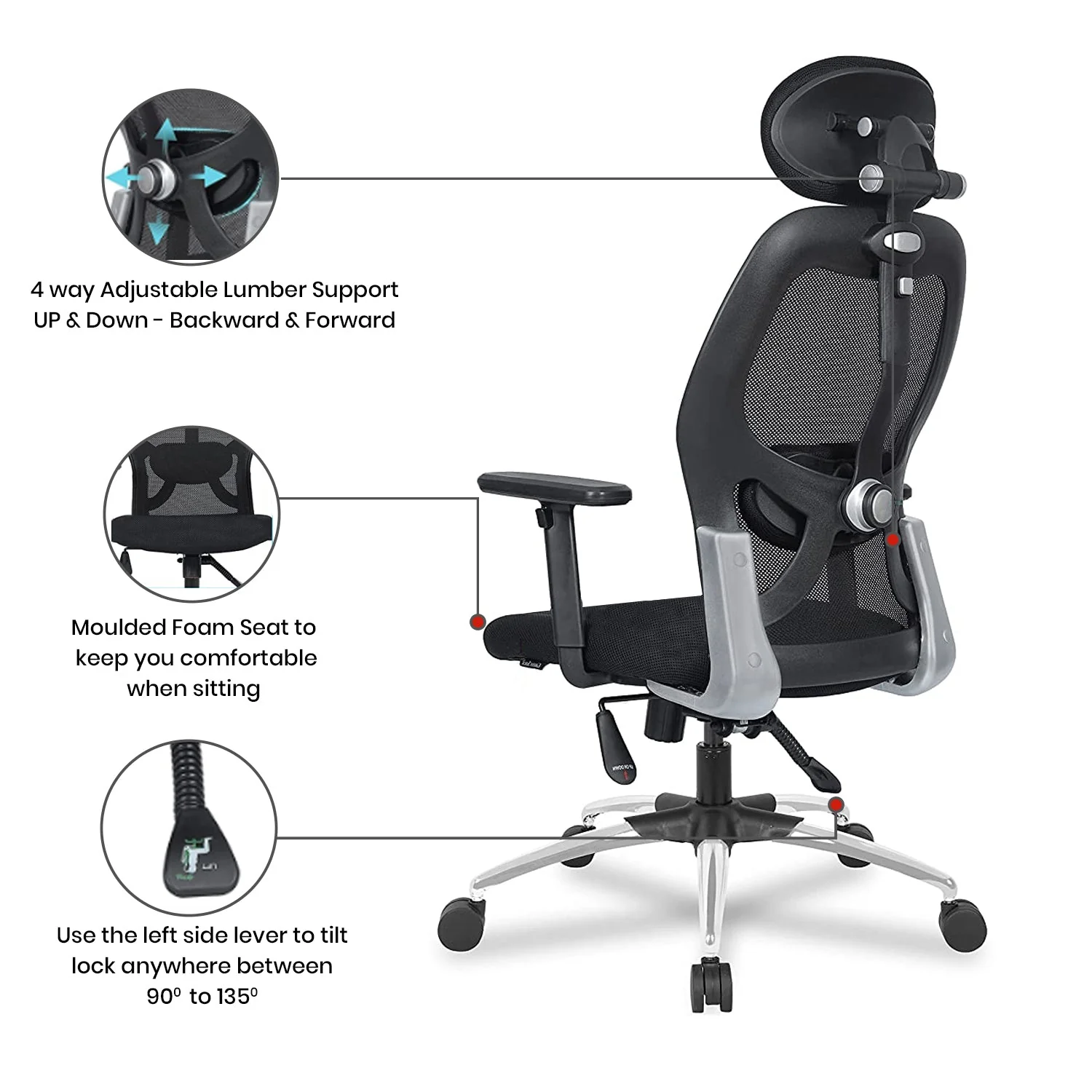 Green Soul Renewed New York Superb High Back Mesh Office Chair - Image 52