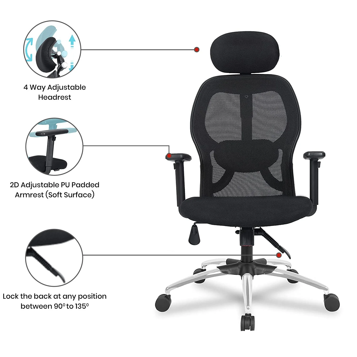 Green Soul Renewed New York Superb High Back Mesh Office Chair - Image 53