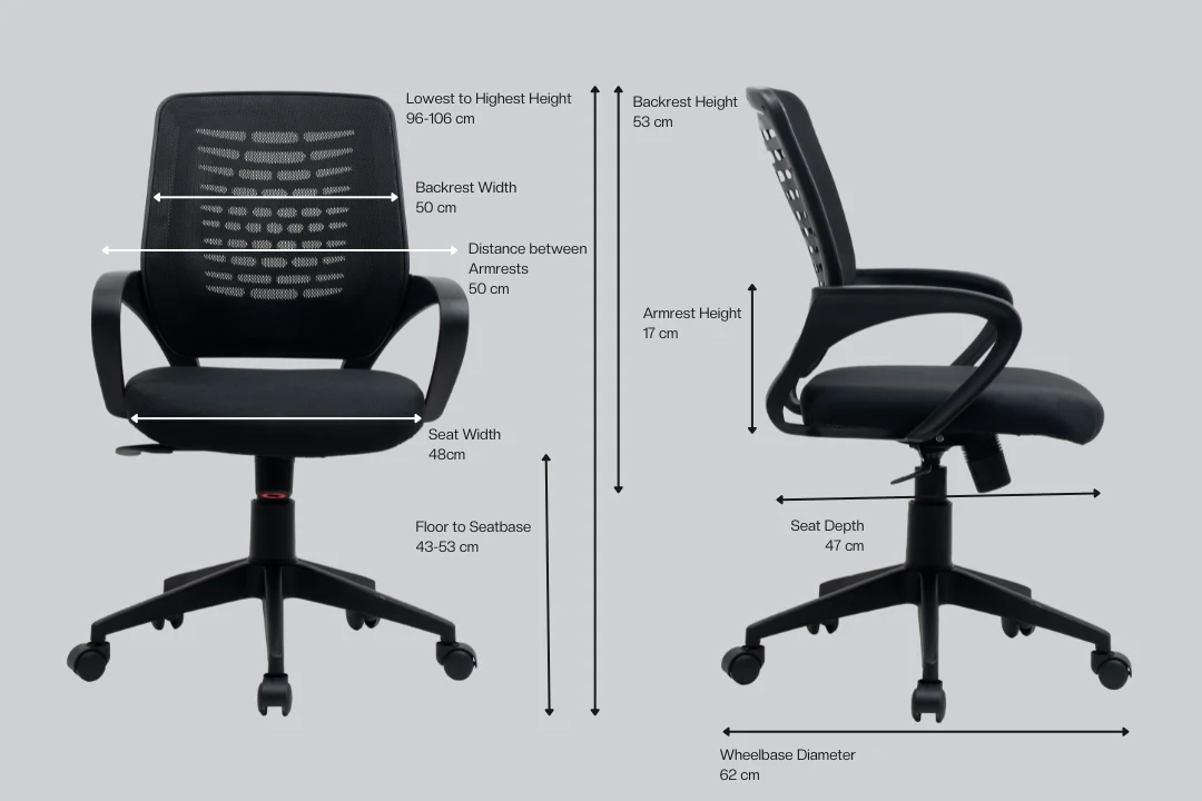 Green Soul Renewed Nova Mid Back Basic Chair - Image 21