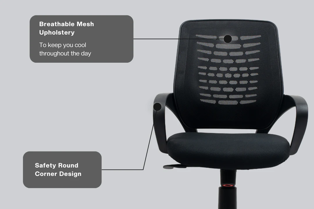 Green Soul Renewed Nova Mid Back Basic Chair - Image 31
