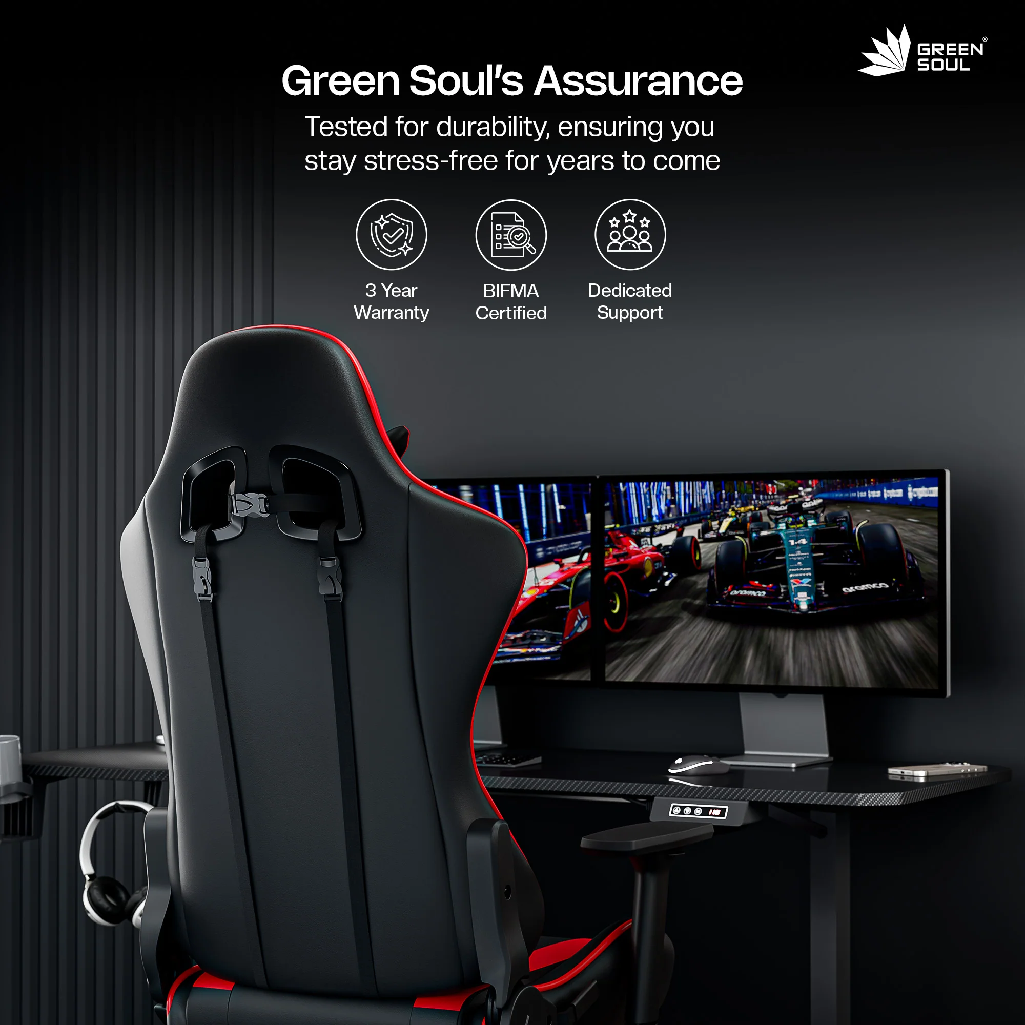 Green Soul Renewed Raptor 2.0 Racing Edition Gaming Chair - Image 57