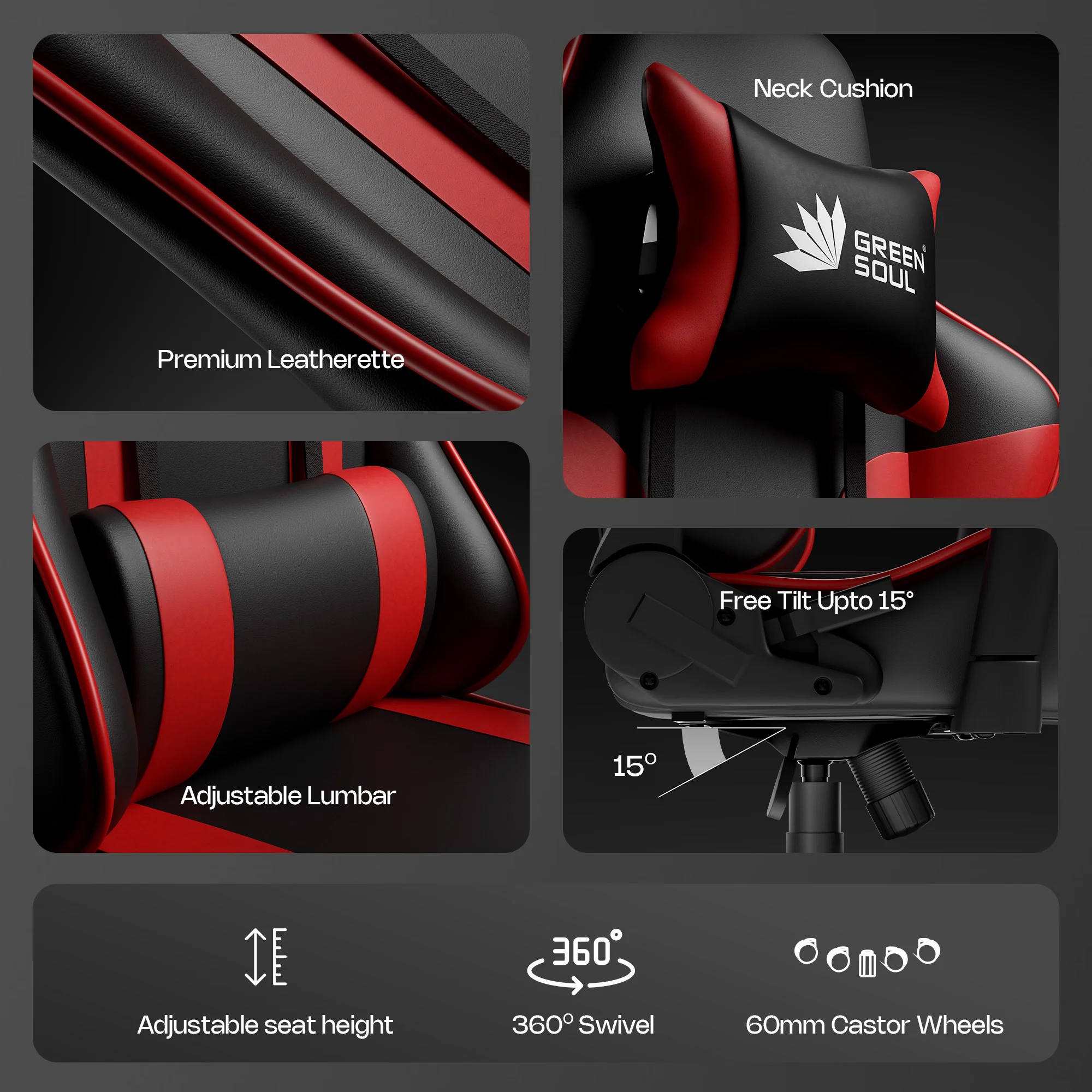 Green Soul Renewed Raptor 2.0 Racing Edition Gaming Chair - Image 58