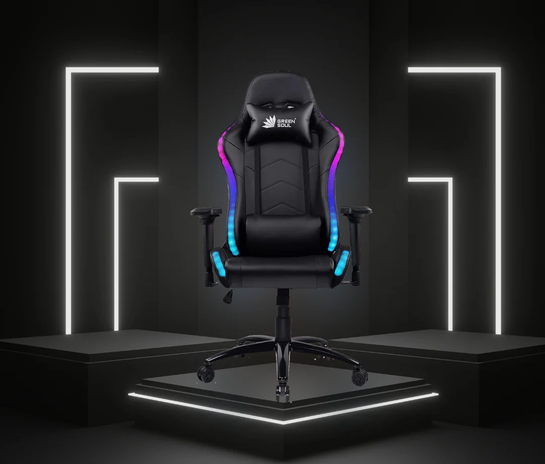 Green Soul Renewed Thunder Gaming Chair with LED RGB Lights - Image 18