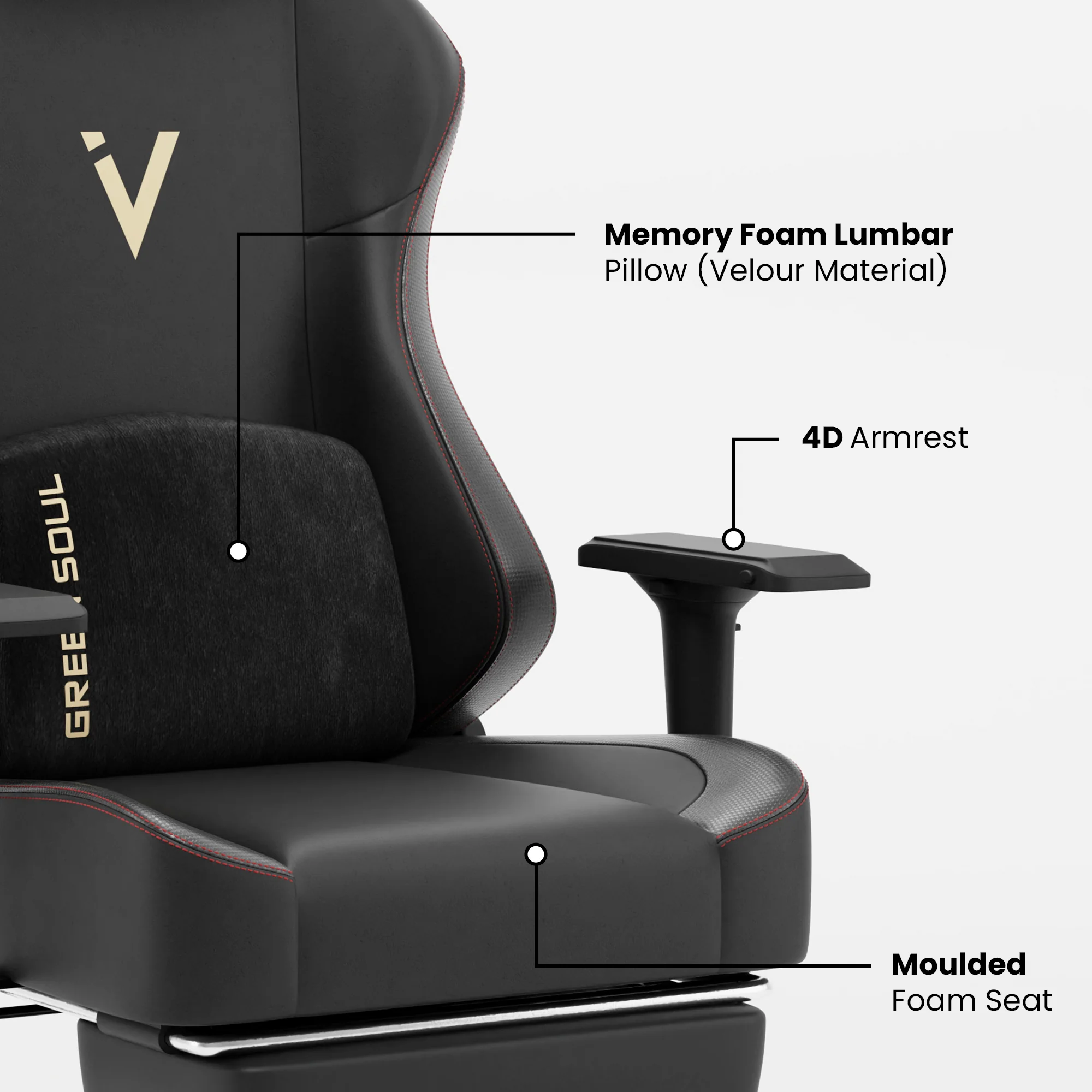 Green Soul Renewed Vision Pro Gaming Chair - Image 10