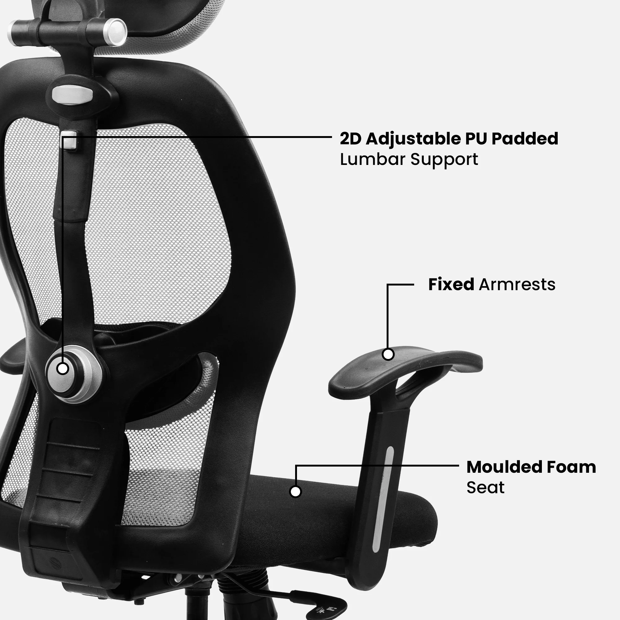 Green Soul Renewed Yoga High 1D Armrest Back Mesh Office Chair - Image 14