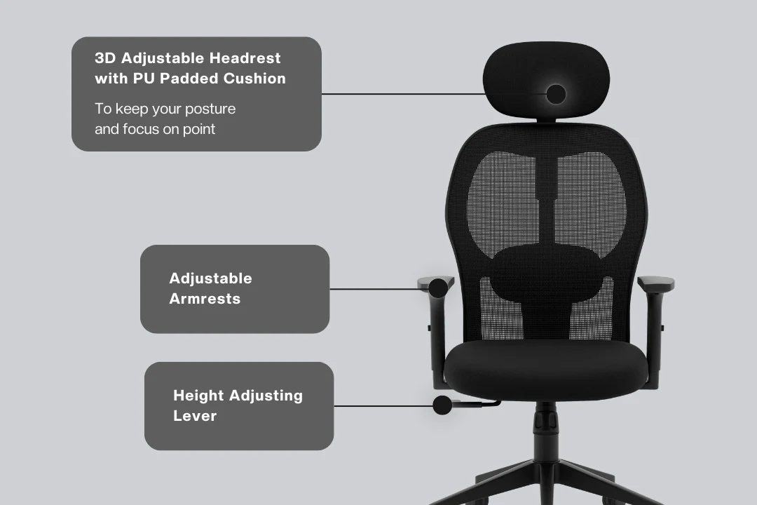 Green Soul Renewed Yoga High 1D Armrest Back Mesh Office Chair - Image 41