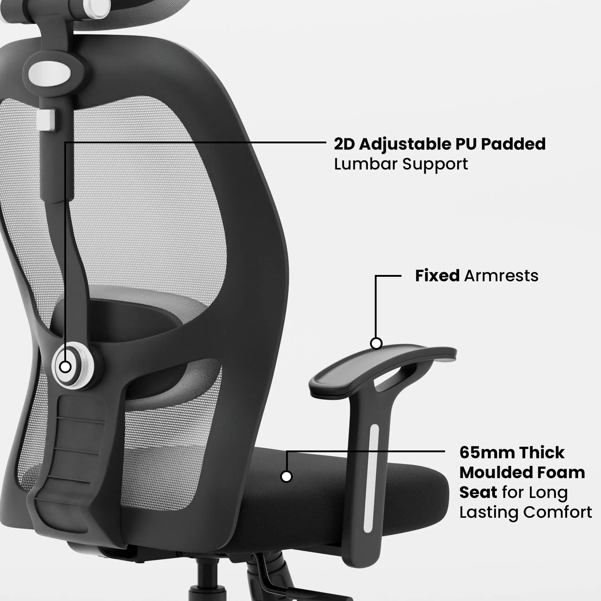 Green Soul Renewed Yoga High 1D Armrest Back Mesh Office Chair - Image 73