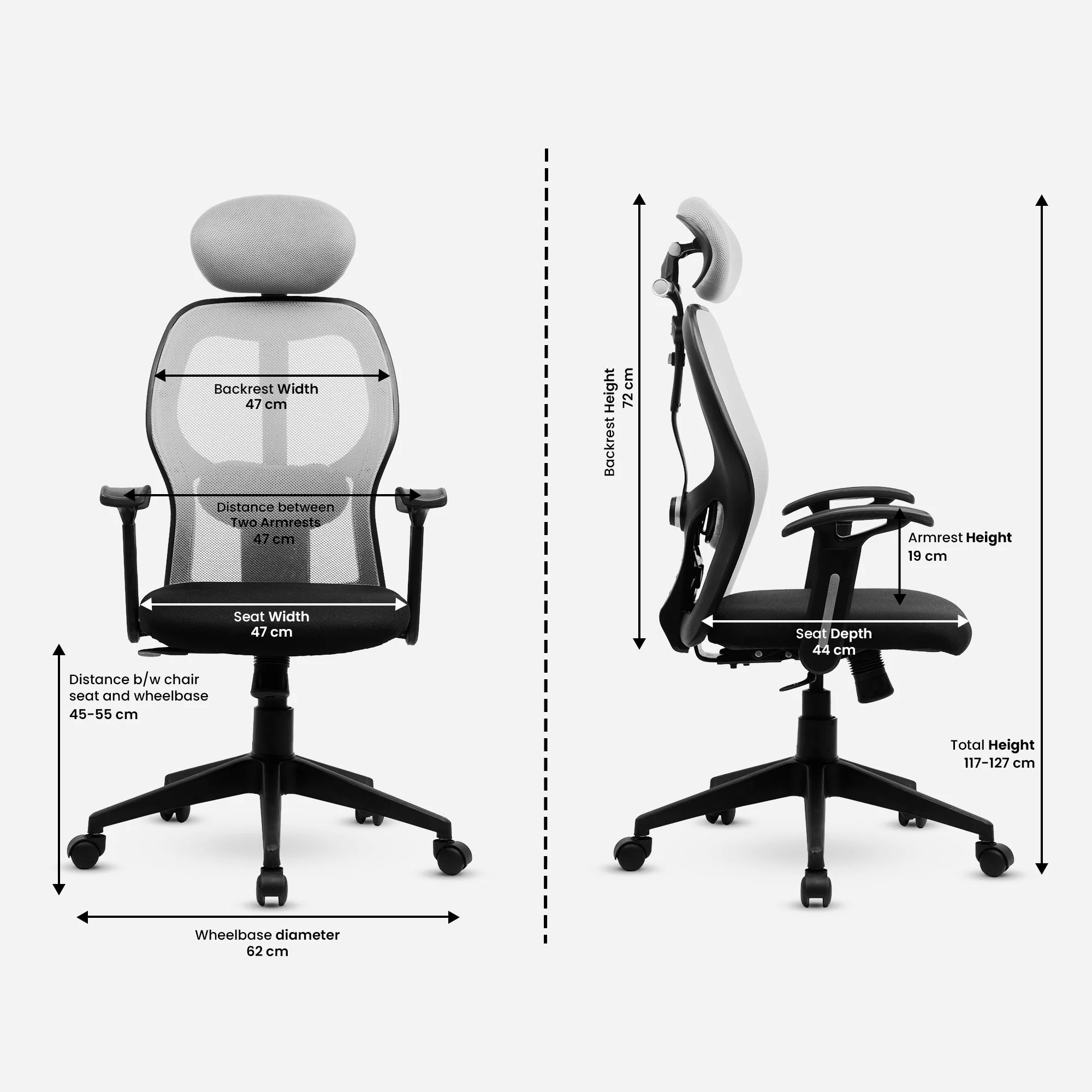Green Soul Renewed Yoga High 1D Armrest Back Mesh Office Chair - Image 86