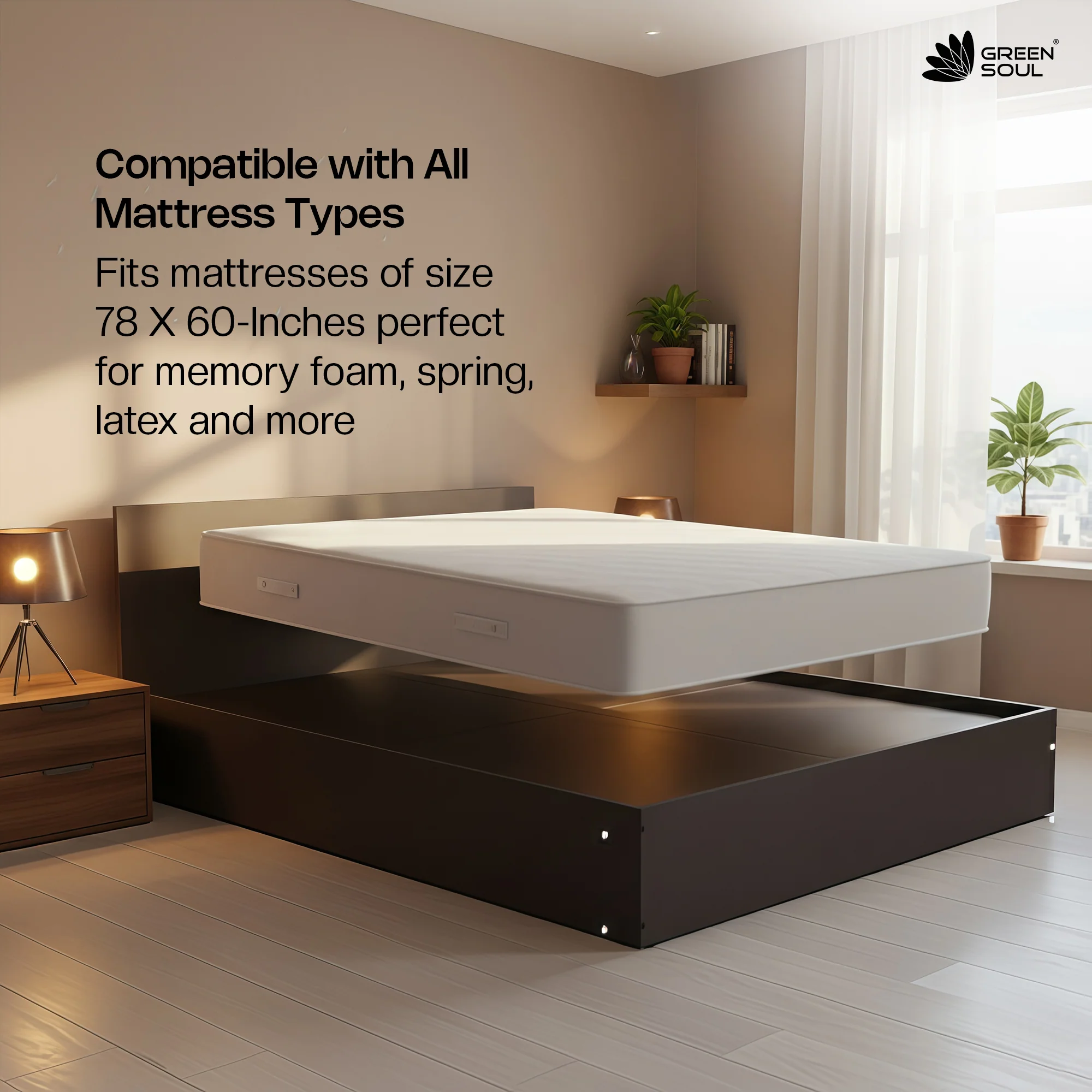 Green Soul Zenith Queen bed with Box Storage - Image 21