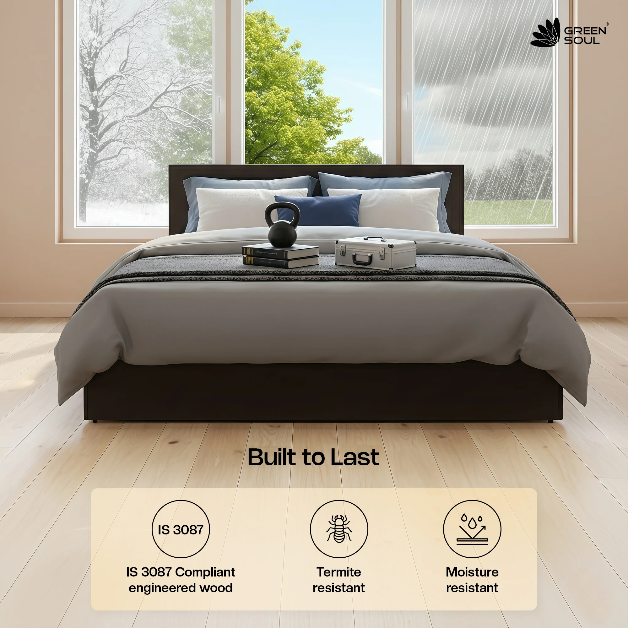 Green Soul Zenith Queen bed with Box Storage - Image 25
