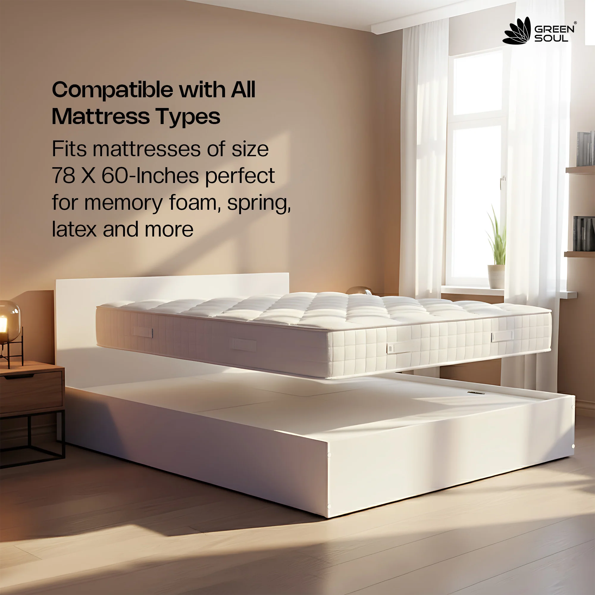 Green Soul Zenith Queen bed with Box Storage - Image 28