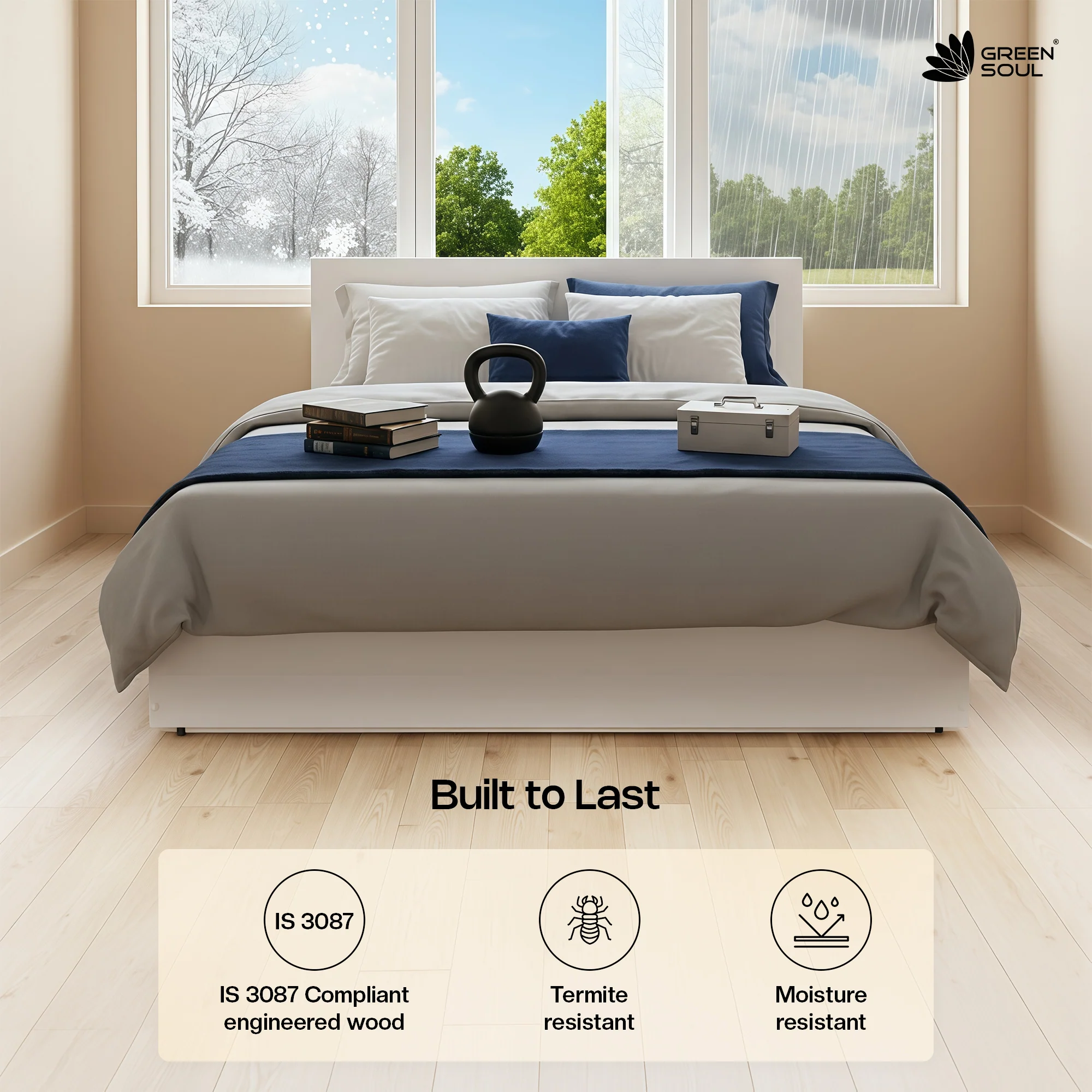 Green Soul Zenith Queen bed with Box Storage - Image 34