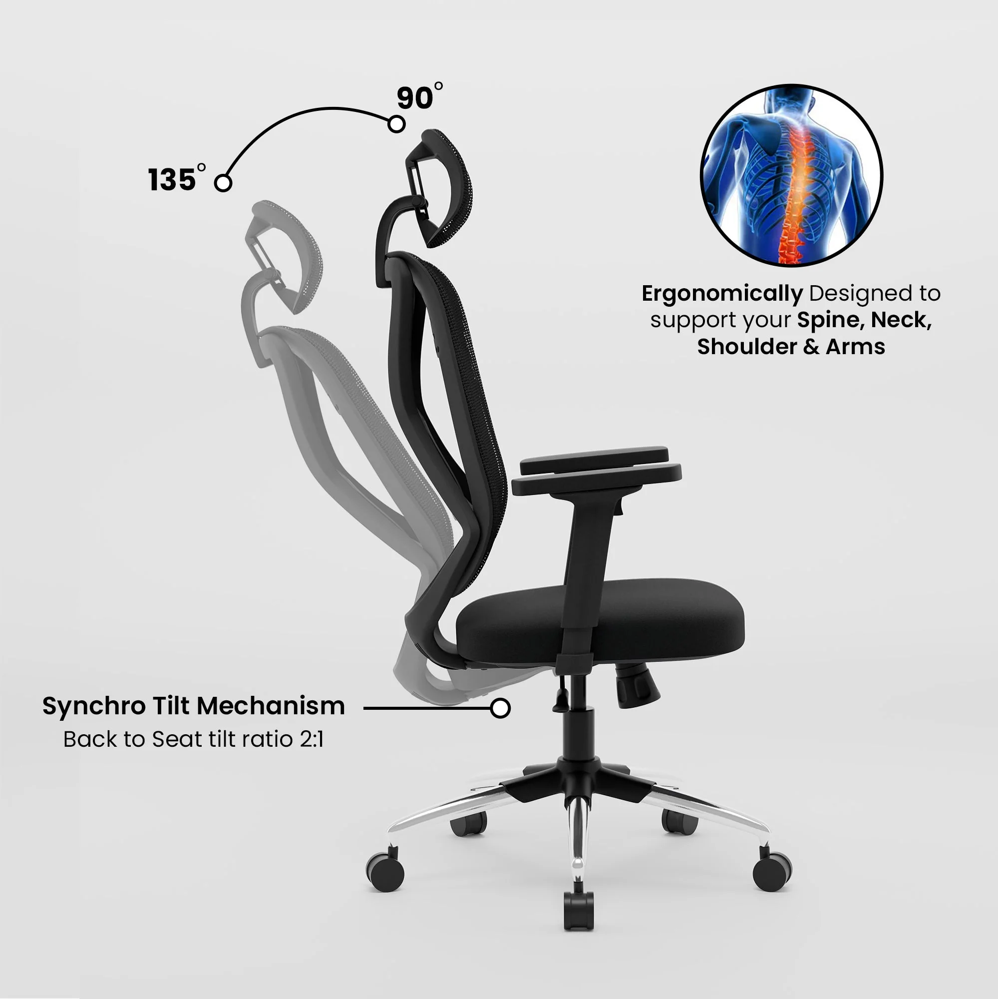 Green Soul Renewed Zodiac Lite High Back Mesh Office Chair - Image 176