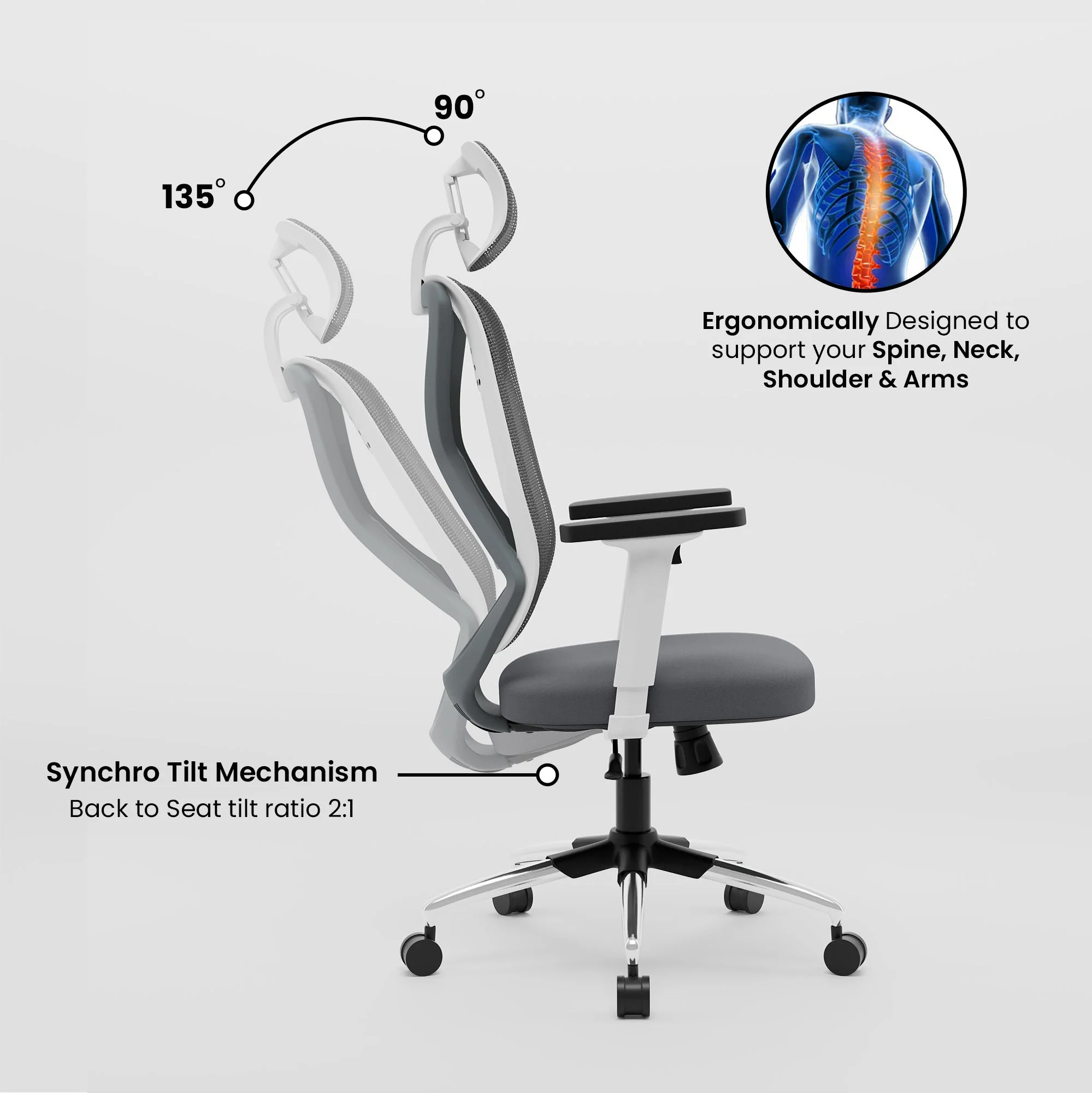 Green Soul Renewed Zodiac Lite High Back Mesh Office Chair - Image 181
