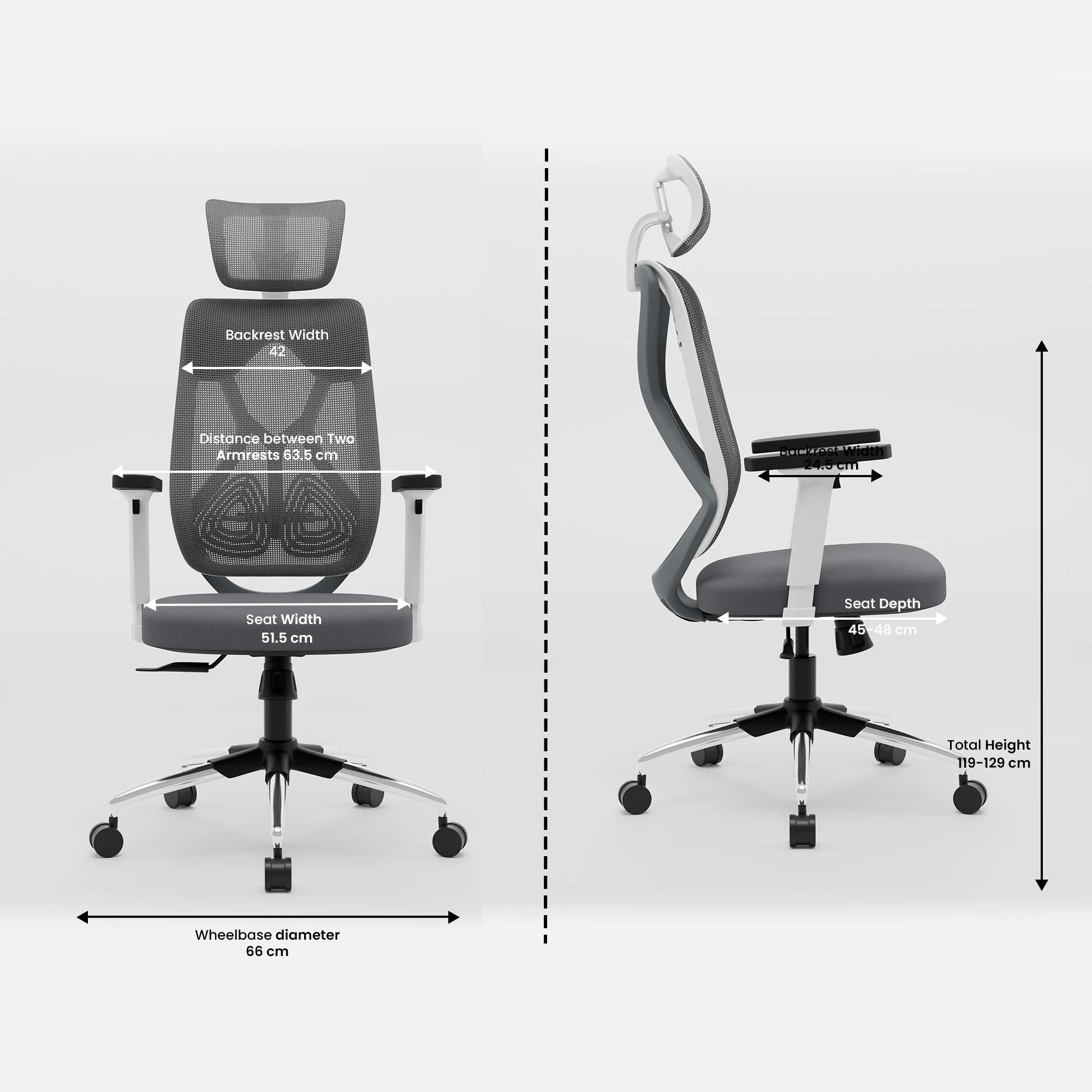Green Soul Renewed Zodiac Lite High Back Mesh Office Chair - Image 185