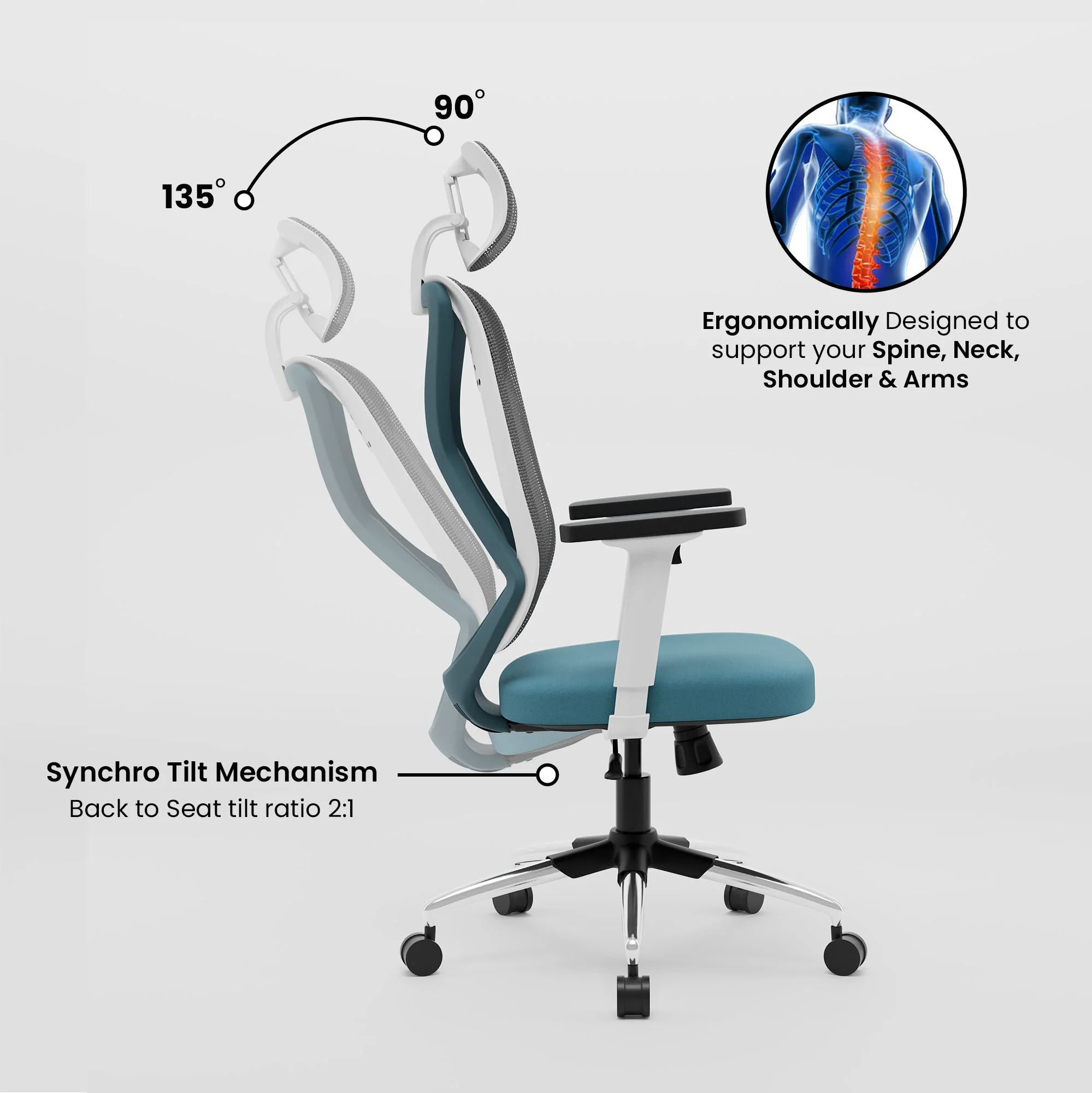 Green Soul Renewed Zodiac Lite High Back Mesh Office Chair - Image 190
