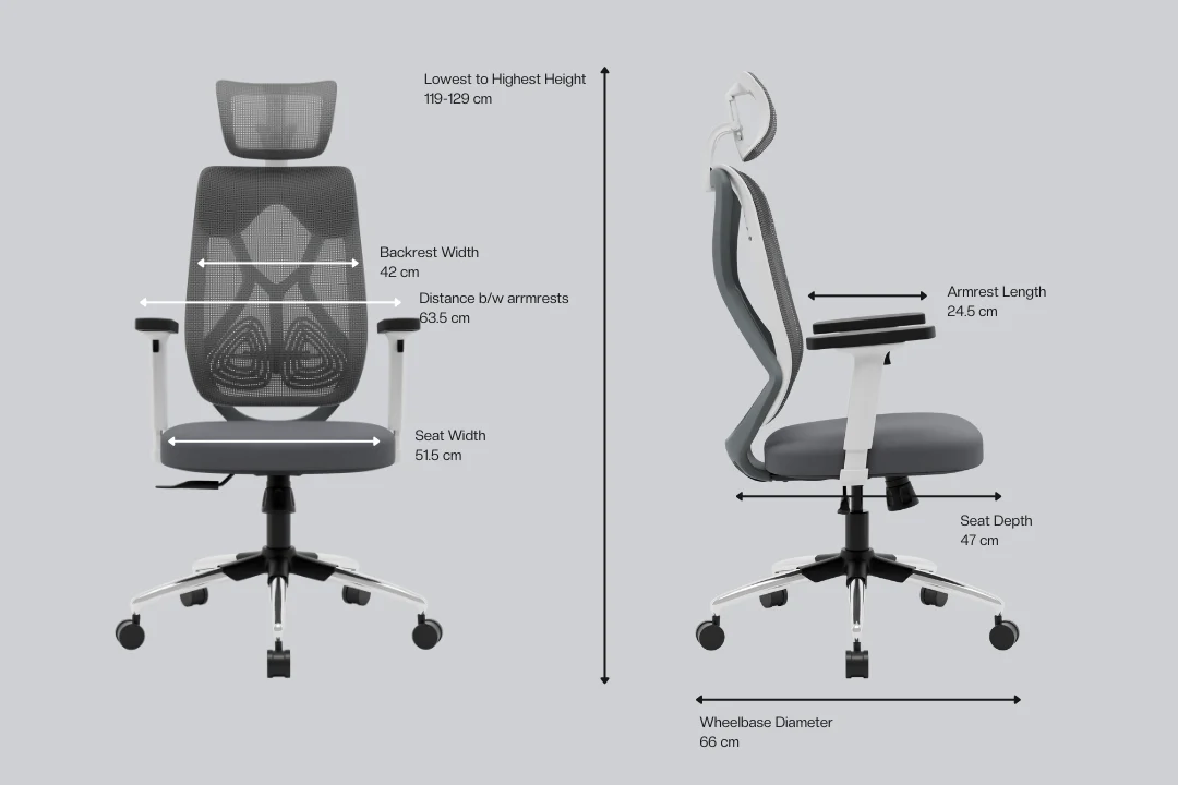 Green Soul Renewed Zodiac Lite High Back Mesh Office Chair - Image 201