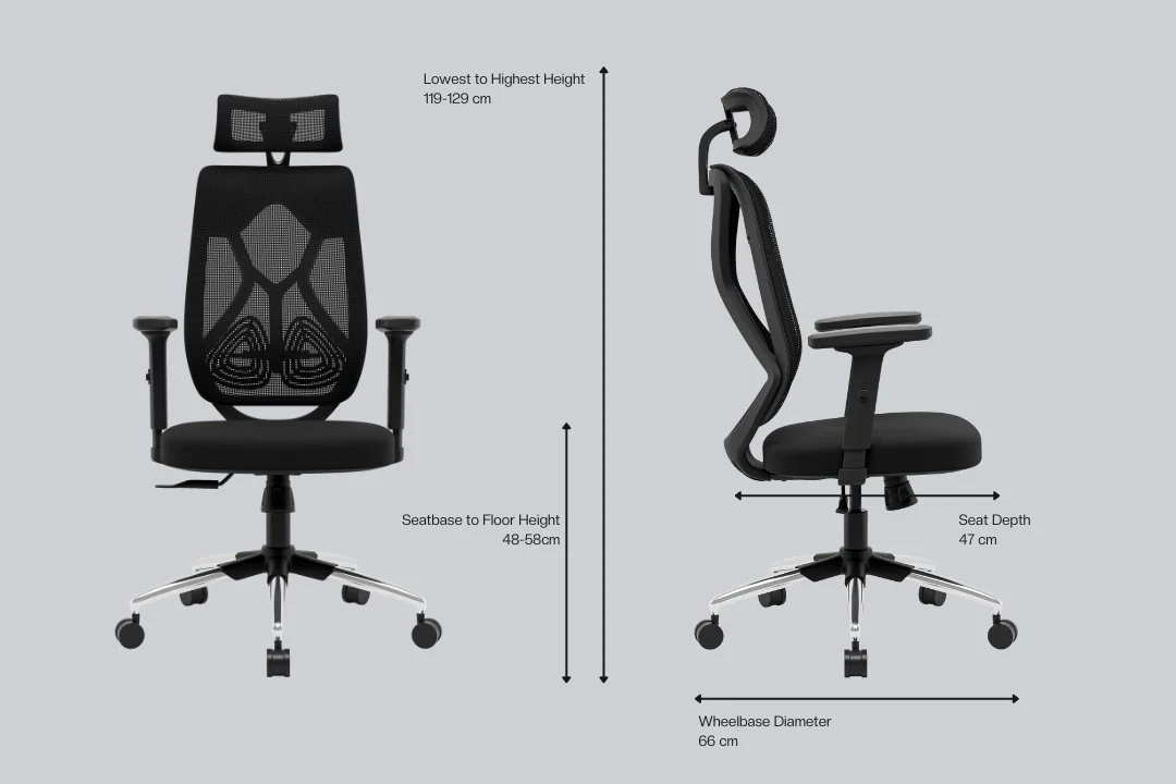 Green Soul Renewed Zodiac Lite High Back Mesh Office Chair - Image 225