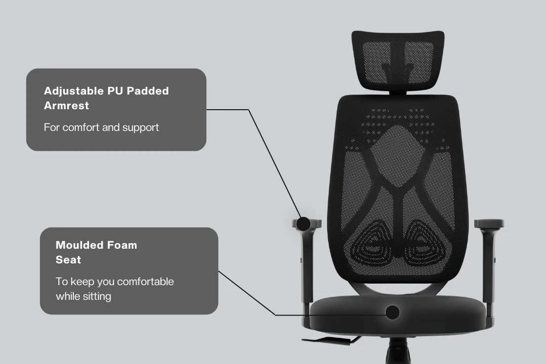 Green Soul Renewed Zodiac Pro Series High Back Mesh Office Chair - Image 103