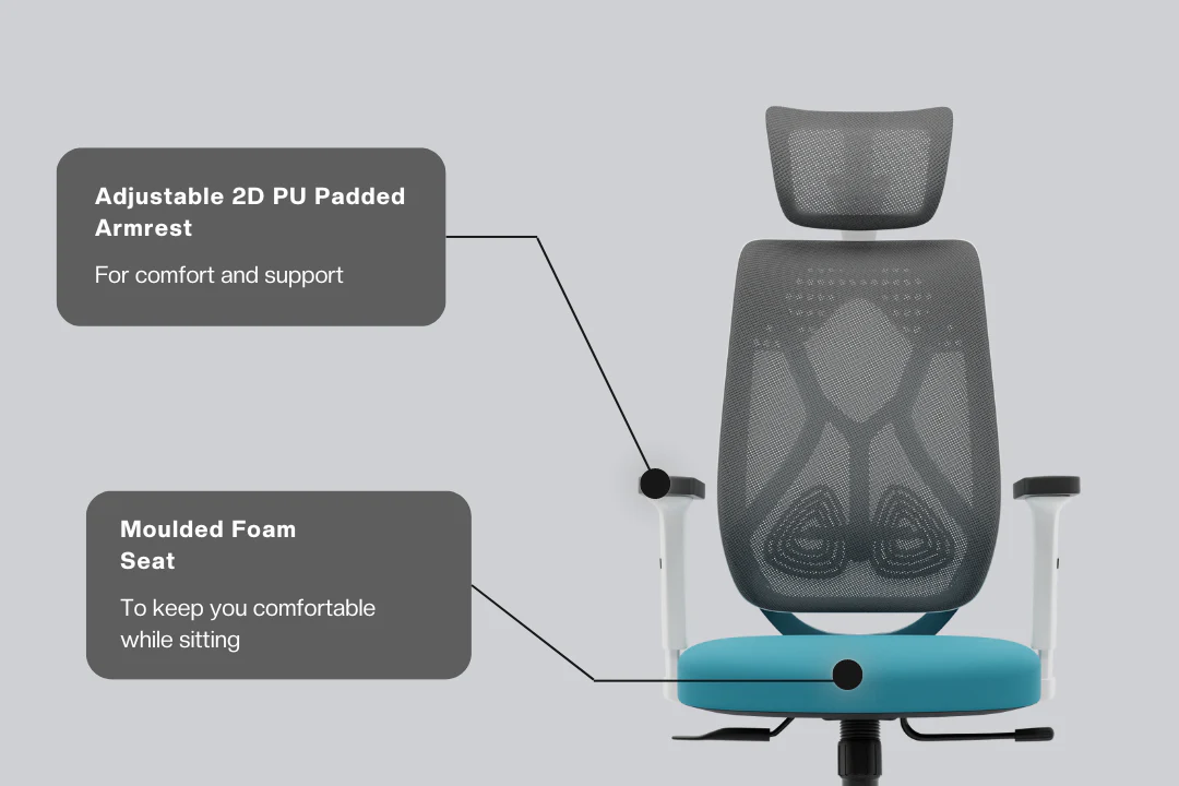 Green Soul Renewed Zodiac Pro Series High Back Mesh Office Chair - Image 137