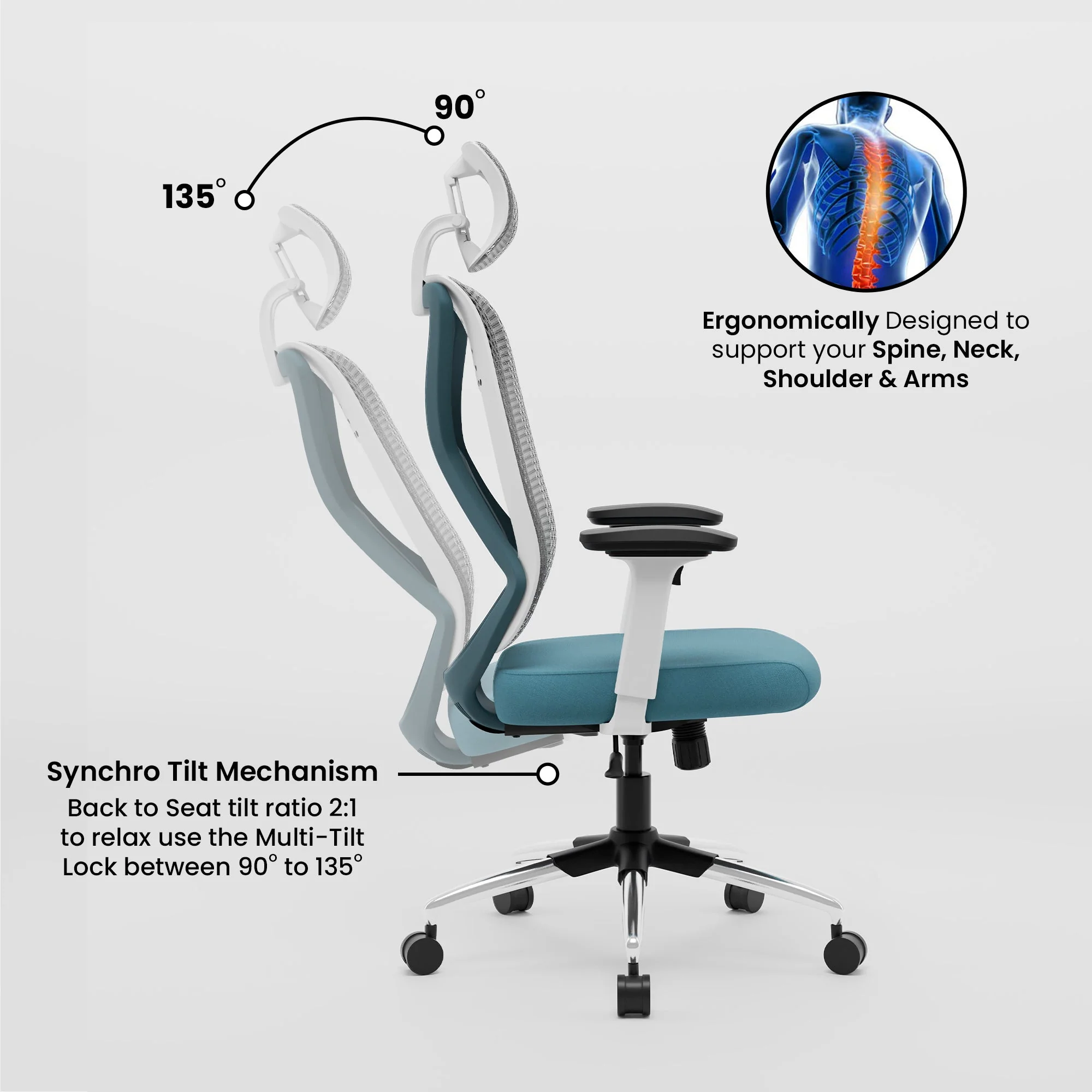 Green Soul Renewed Zodiac Pro Series High Back Mesh Office Chair - Image 161
