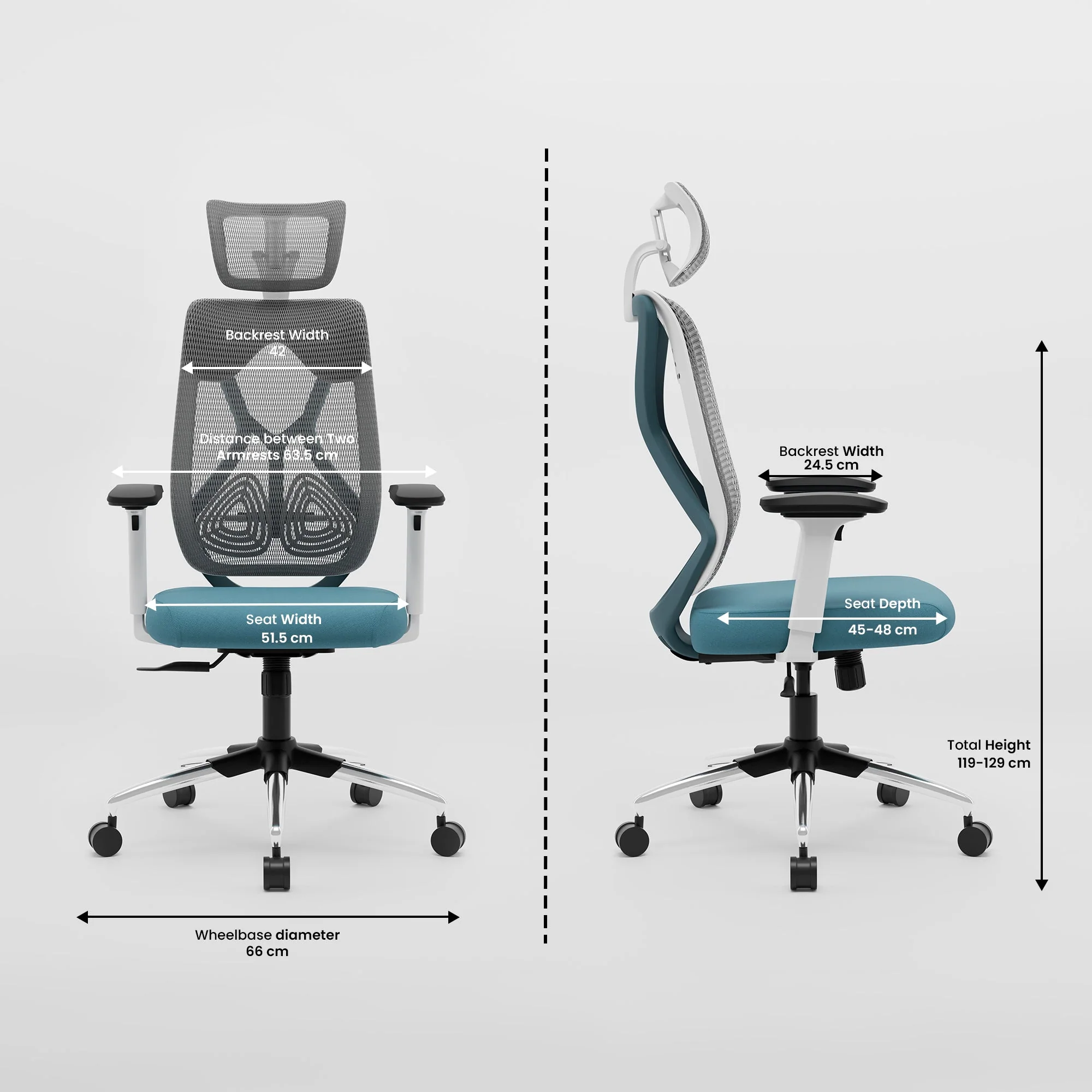 Green Soul Renewed Zodiac Pro Series High Back Mesh Office Chair - Image 163