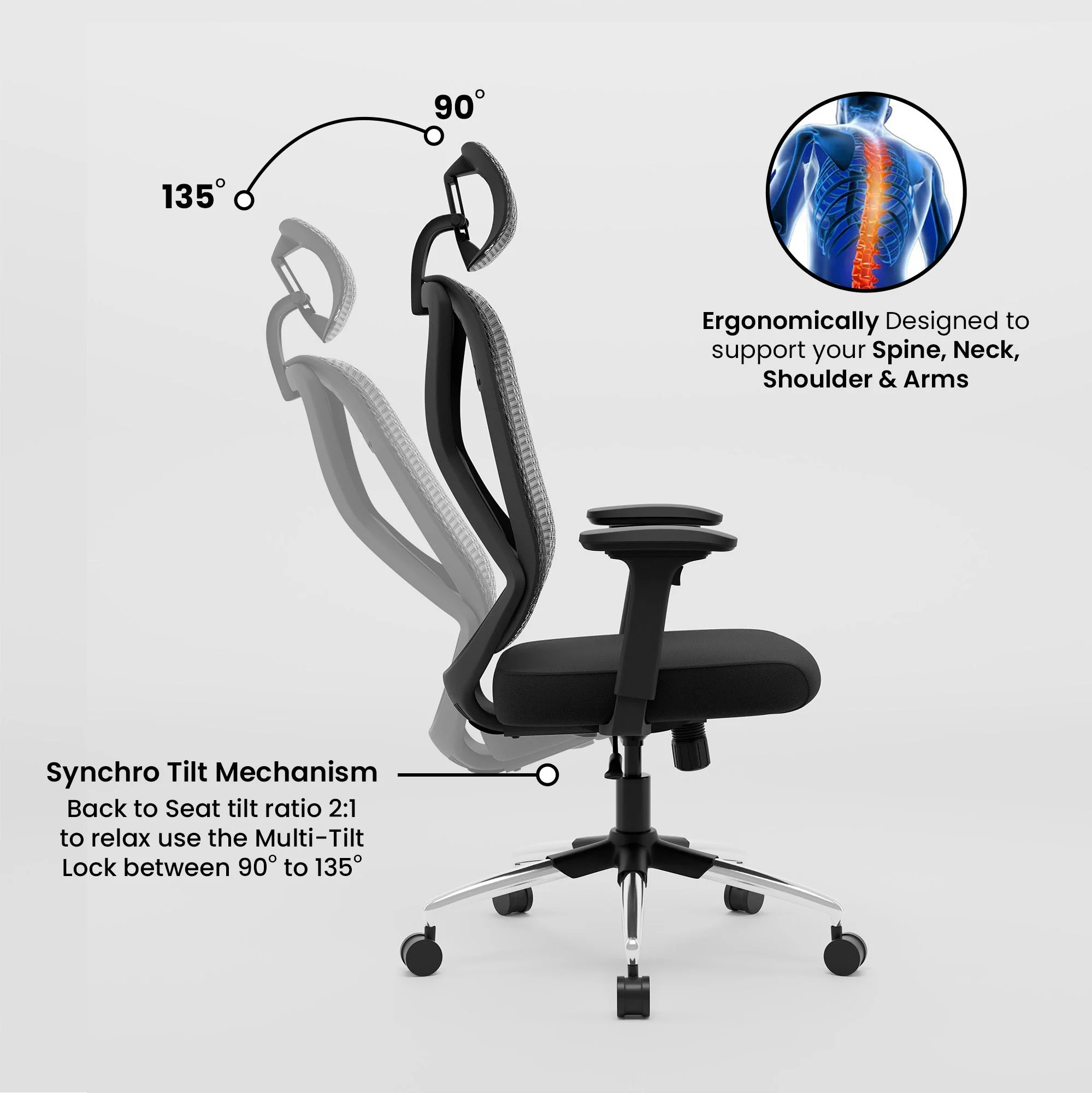 Green Soul Renewed Zodiac Pro Series High Back Mesh Office Chair - Image 167