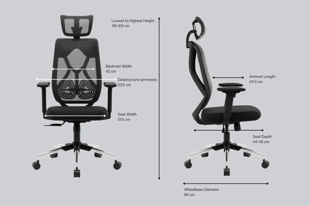 Green Soul Renewed Zodiac Pro Series High Back Mesh Office Chair - Image 175