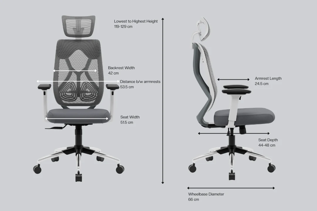 Green Soul Renewed Zodiac Pro Series High Back Mesh Office Chair - Image 187