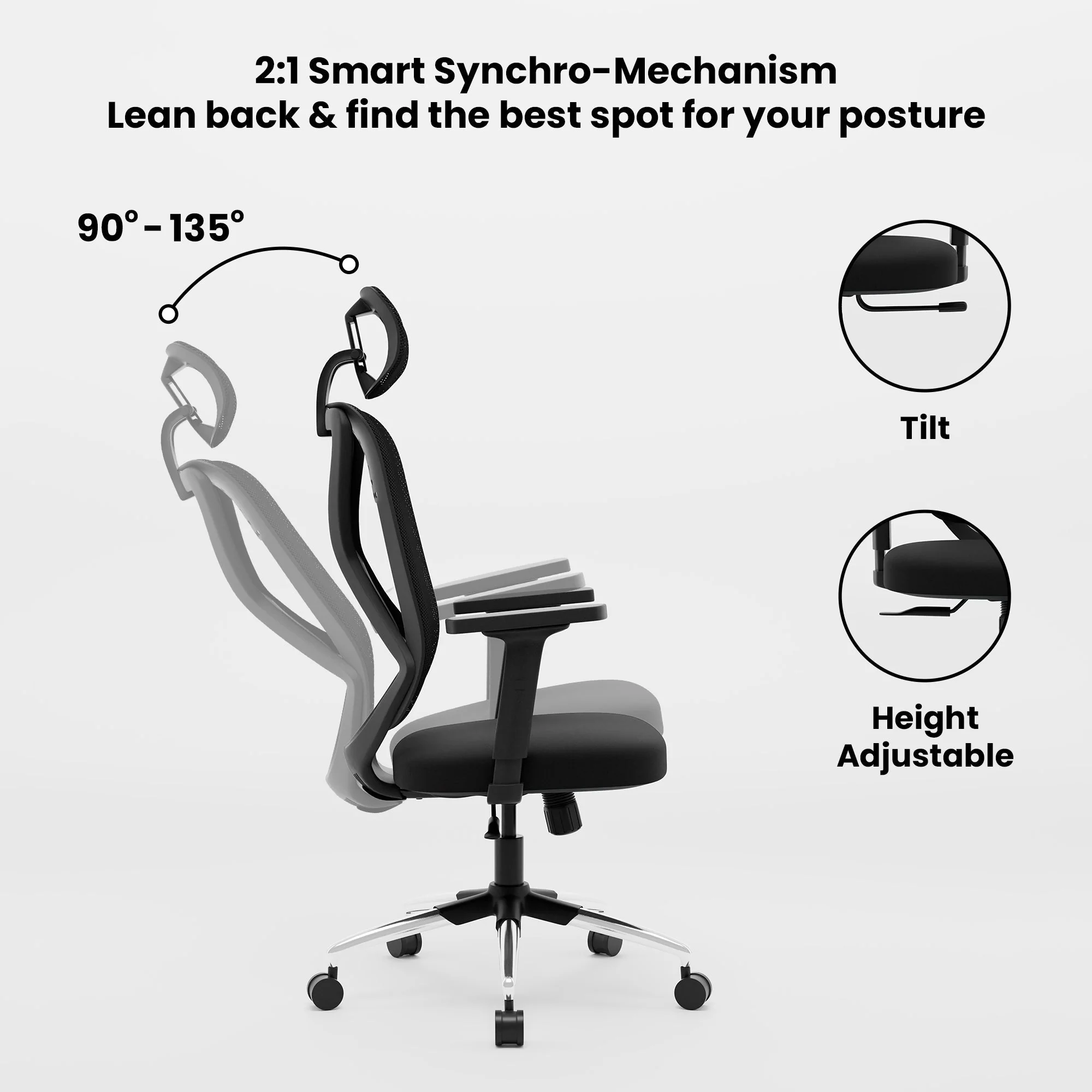 Green Soul Renewed Zodiac Pro Series High Back Mesh Office Chair - Image 210