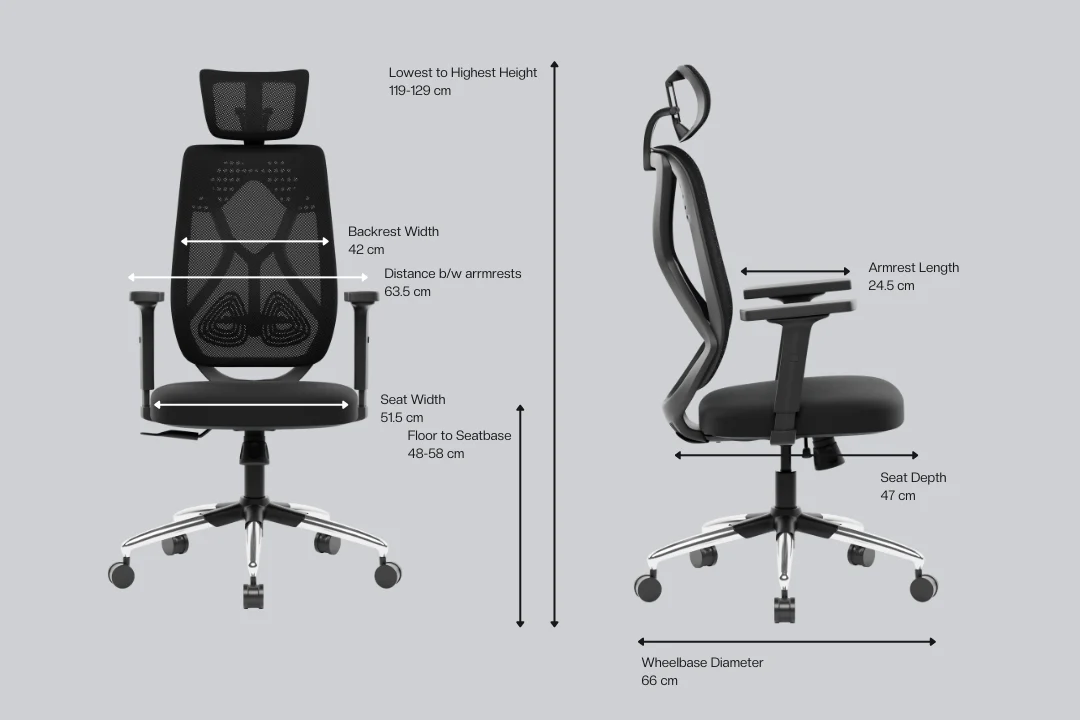 Green Soul Renewed Zodiac Pro Series High Back Mesh Office Chair - Image 243