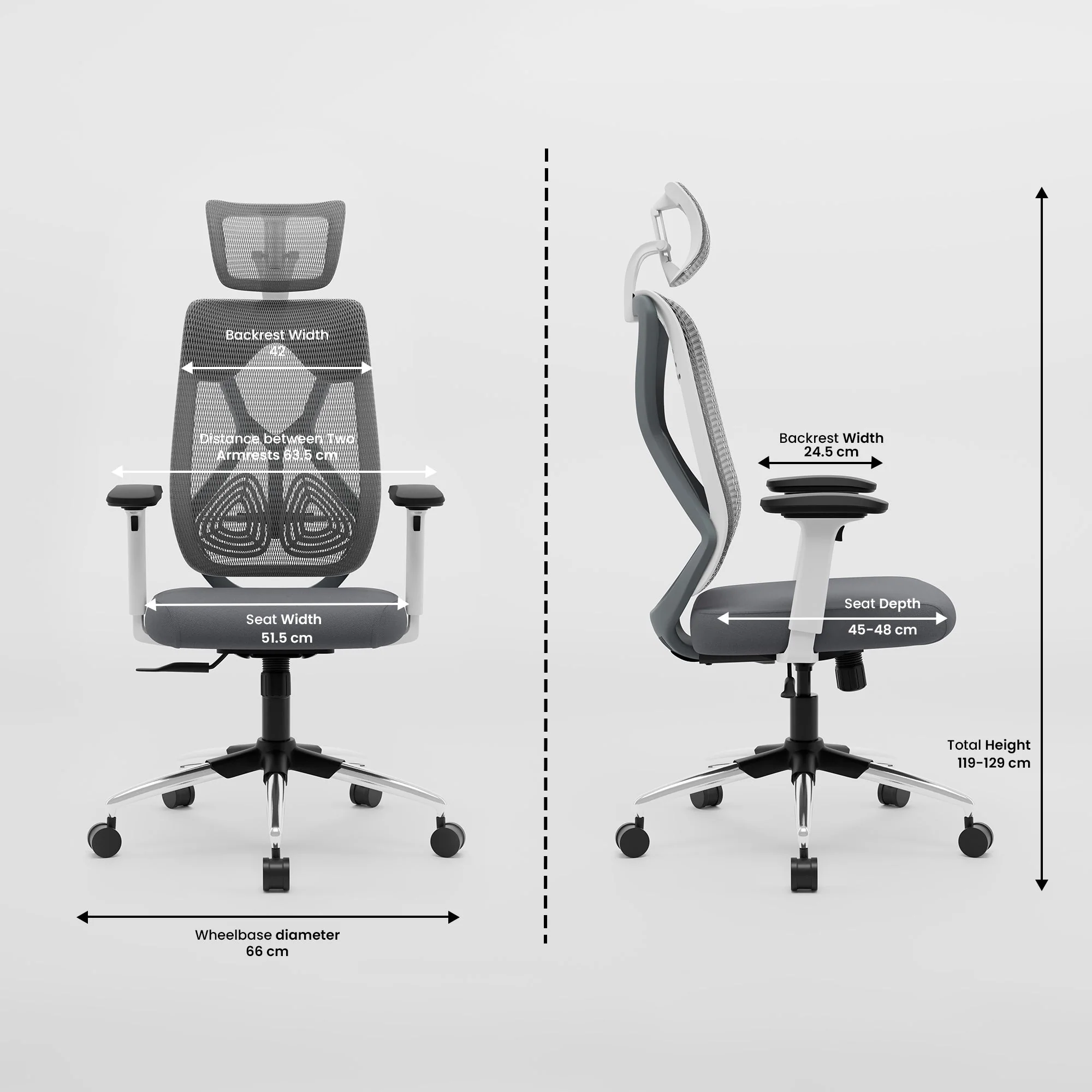 Green Soul Renewed Zodiac Pro Series High Back Mesh Office Chair - Image 250