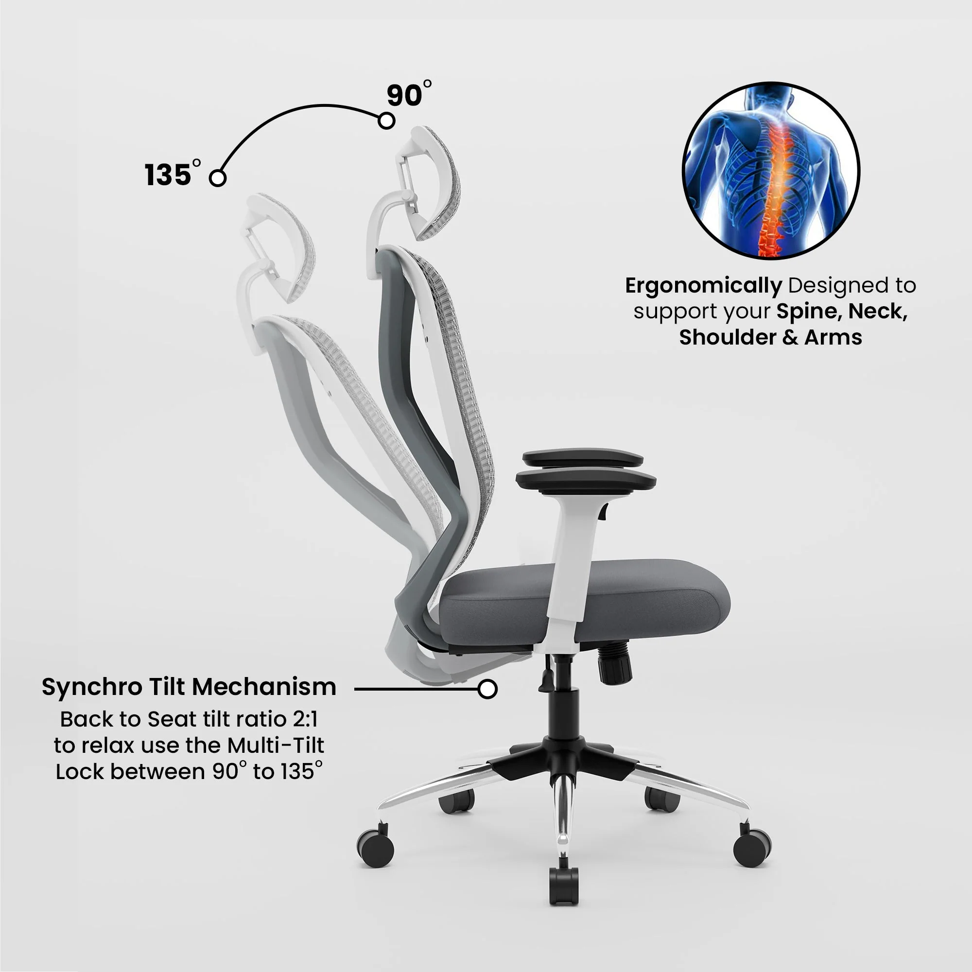 Green Soul Renewed Zodiac Pro Series High Back Mesh Office Chair - Image 251