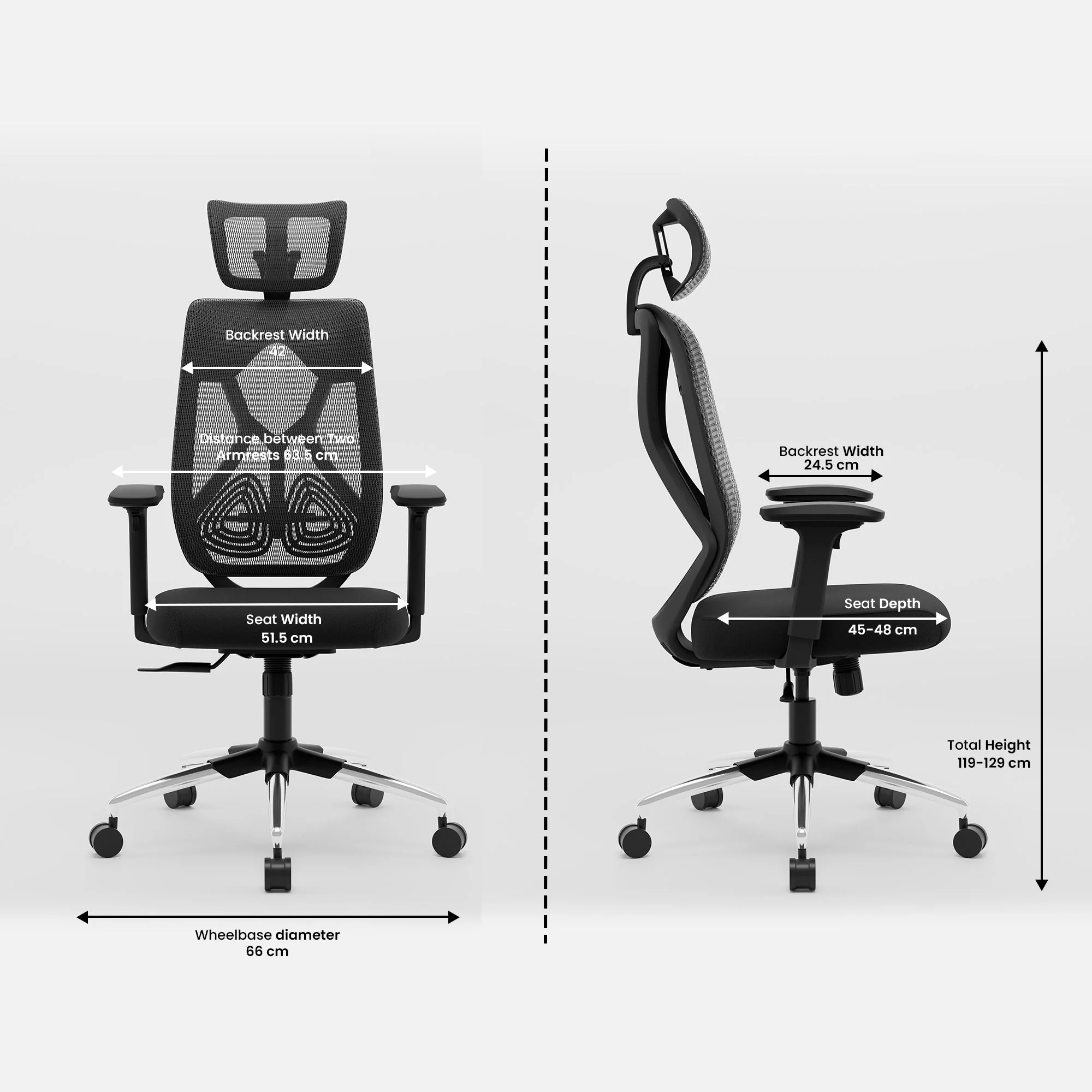 Green Soul Renewed Zodiac Pro Series High Back Mesh Office Chair - Image 265