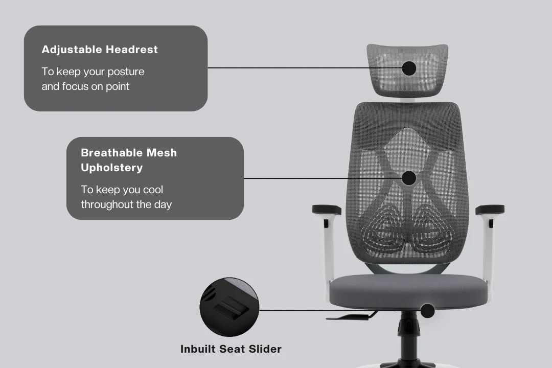 Green Soul Renewed Zodiac Pro Series High Back Mesh Office Chair - Image 285