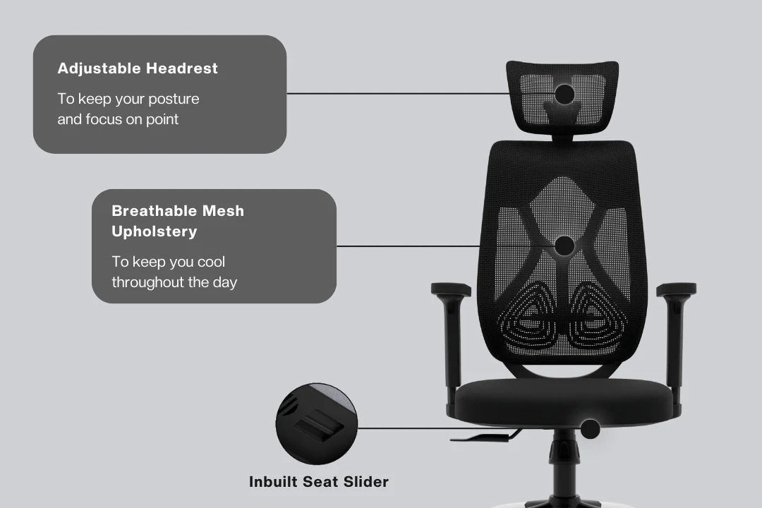 Green Soul Zodiac Pro Series High Back Mesh Office Chair - Image 81