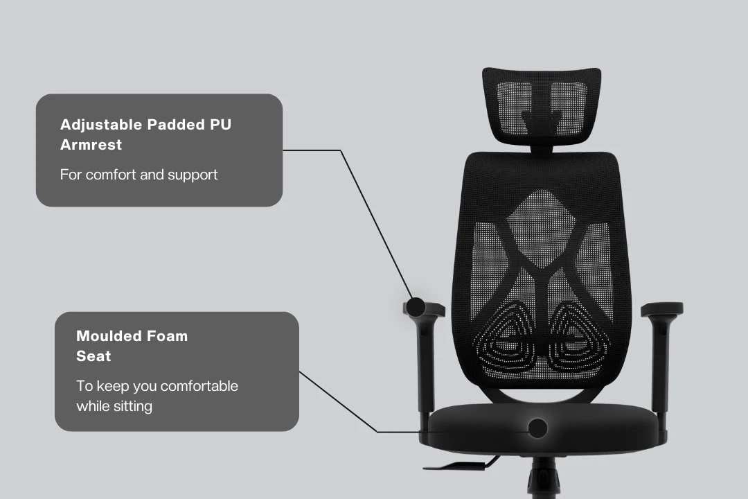 Green Soul Renewed Zodiac Superb High Back Mesh Office Chair - Image 113