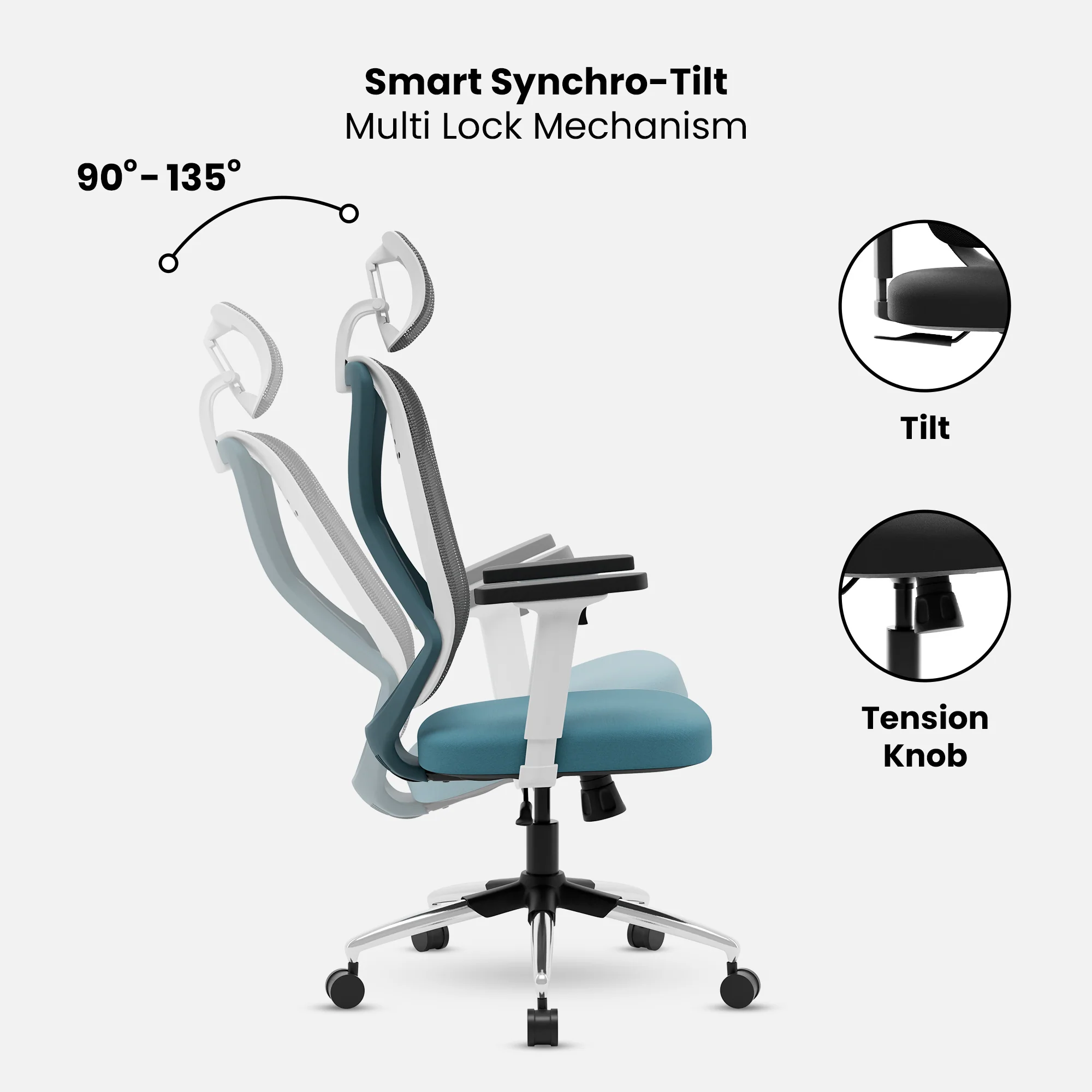 Green Soul Renewed Zodiac Superb High Back Mesh Office Chair - Image 14