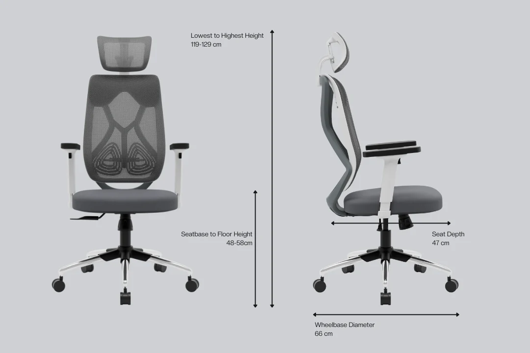 Green Soul Renewed Zodiac Superb High Back Mesh Office Chair - Image 26