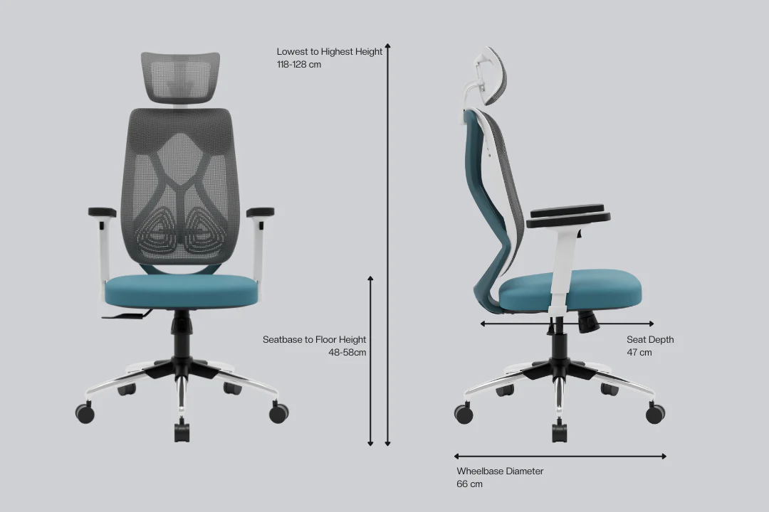 Green Soul Renewed Zodiac Superb High Back Mesh Office Chair - Image 30
